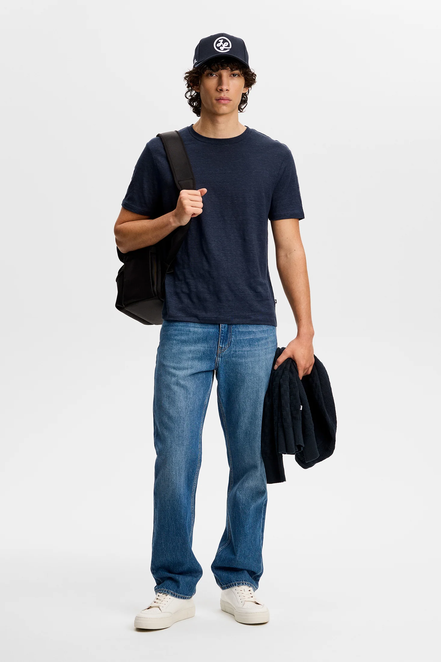 Coma Linen Tee / JL Navy - Image 4