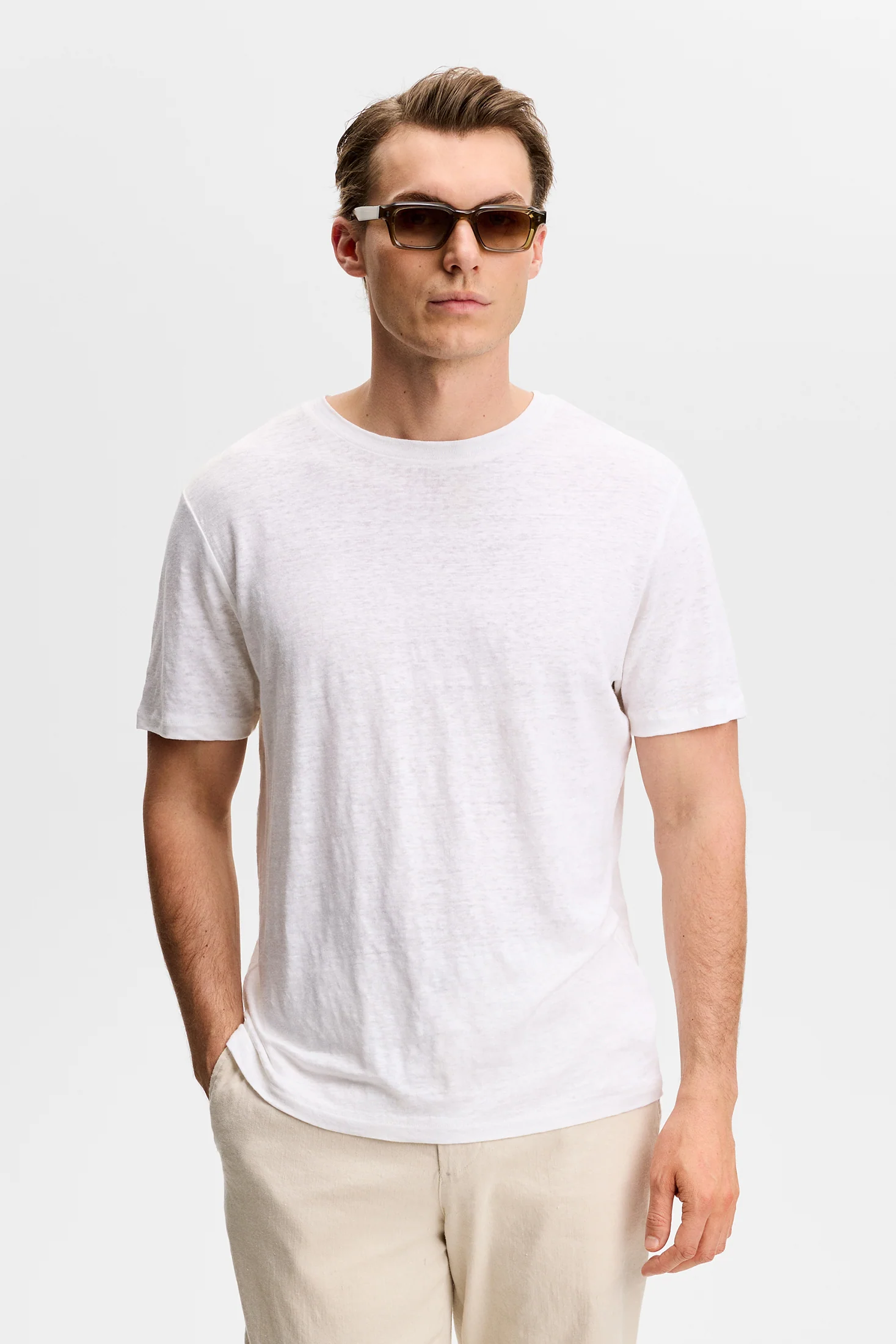 Coma Linen Tee / White - Image 2