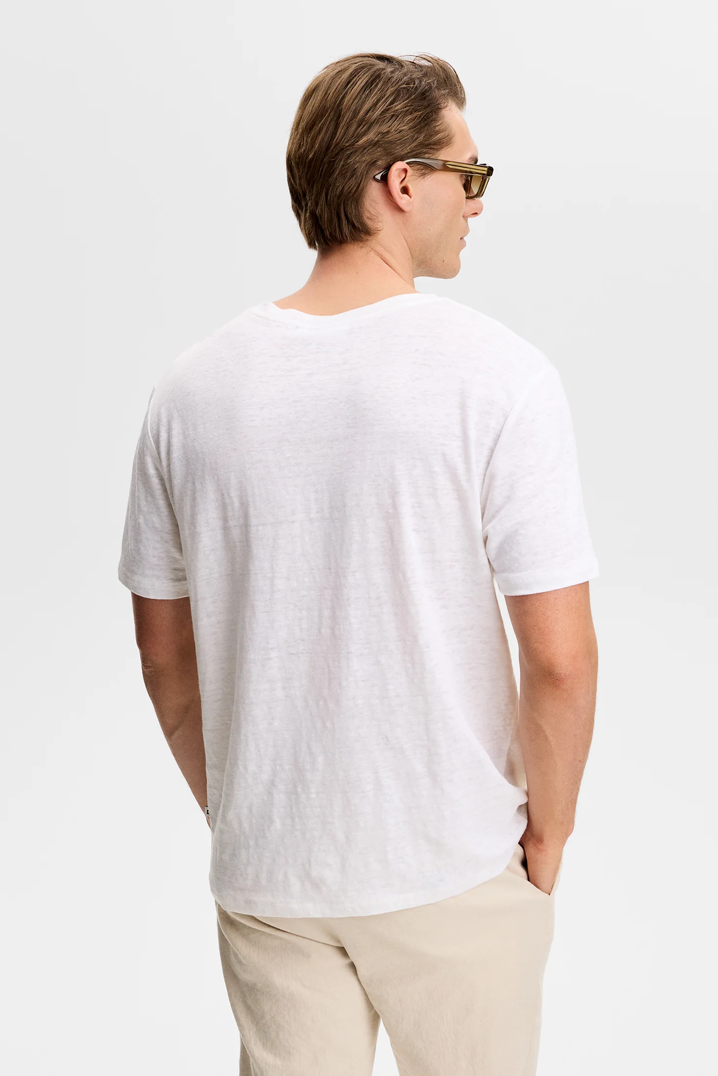 Coma Linen Tee / White - Image 3