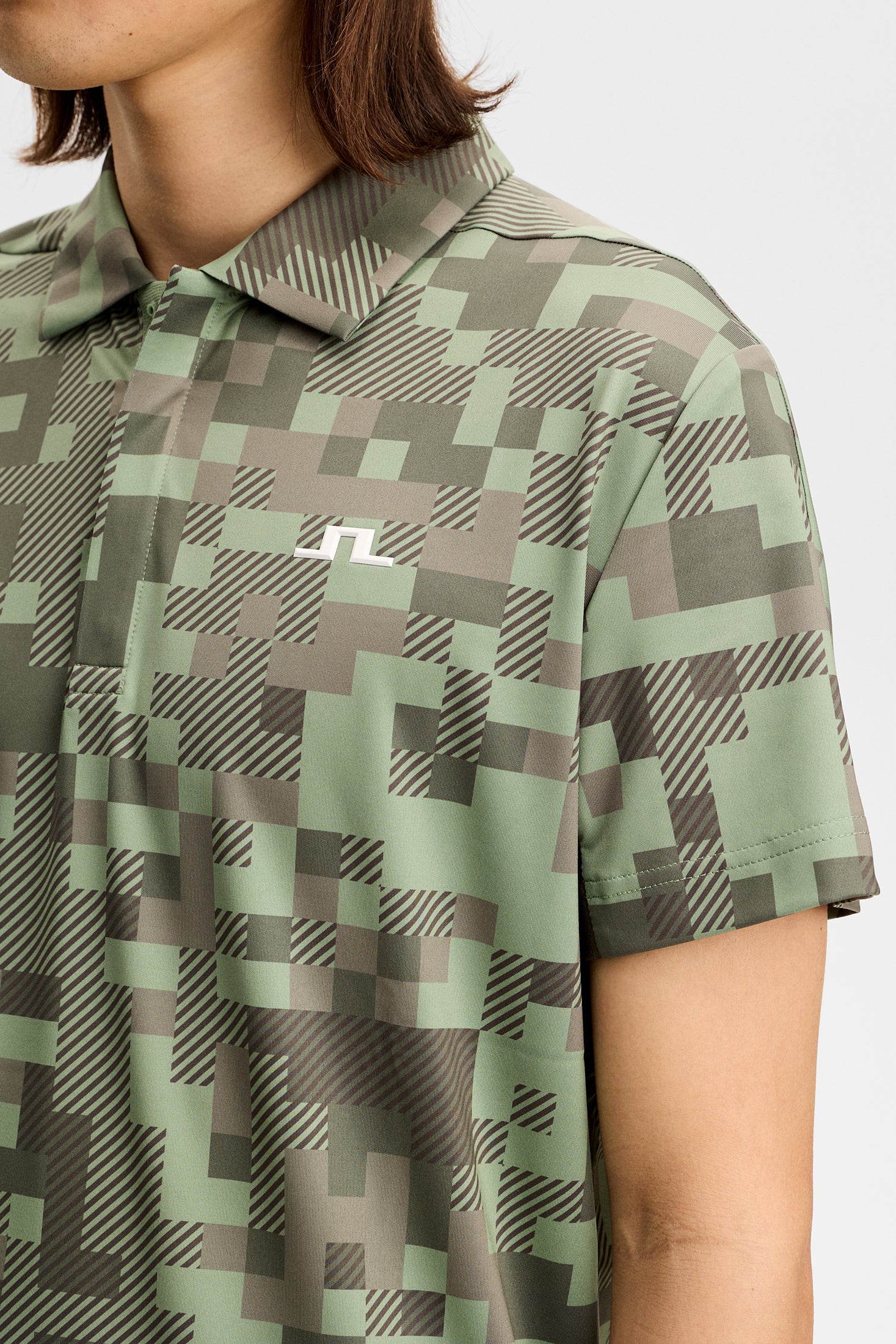 Dario Tour Print Polo / Tour 26 Tonal Green L - Image 5