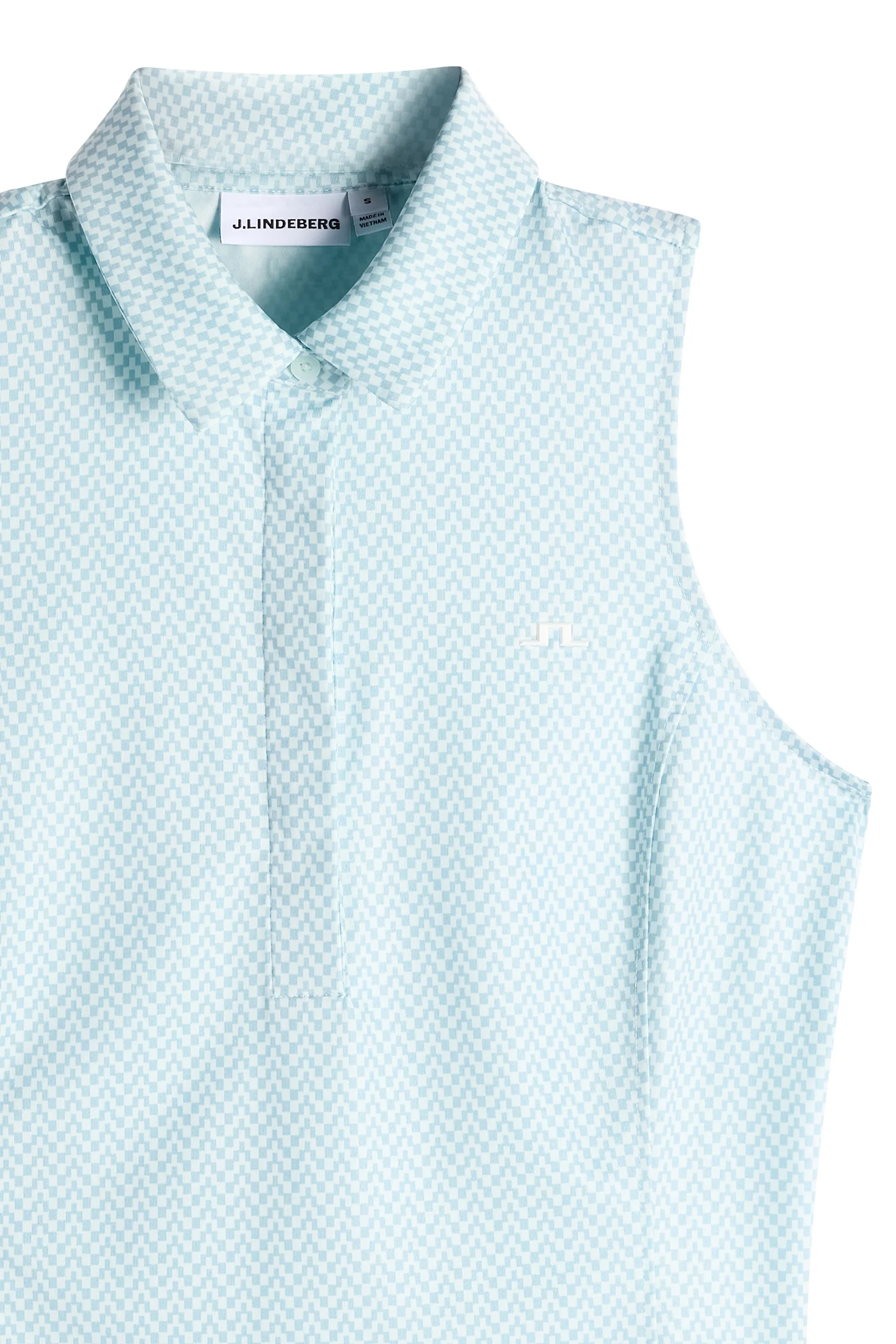 Dena Print Sleeveless Polo / Bridge Stack Skylight S - Image 2