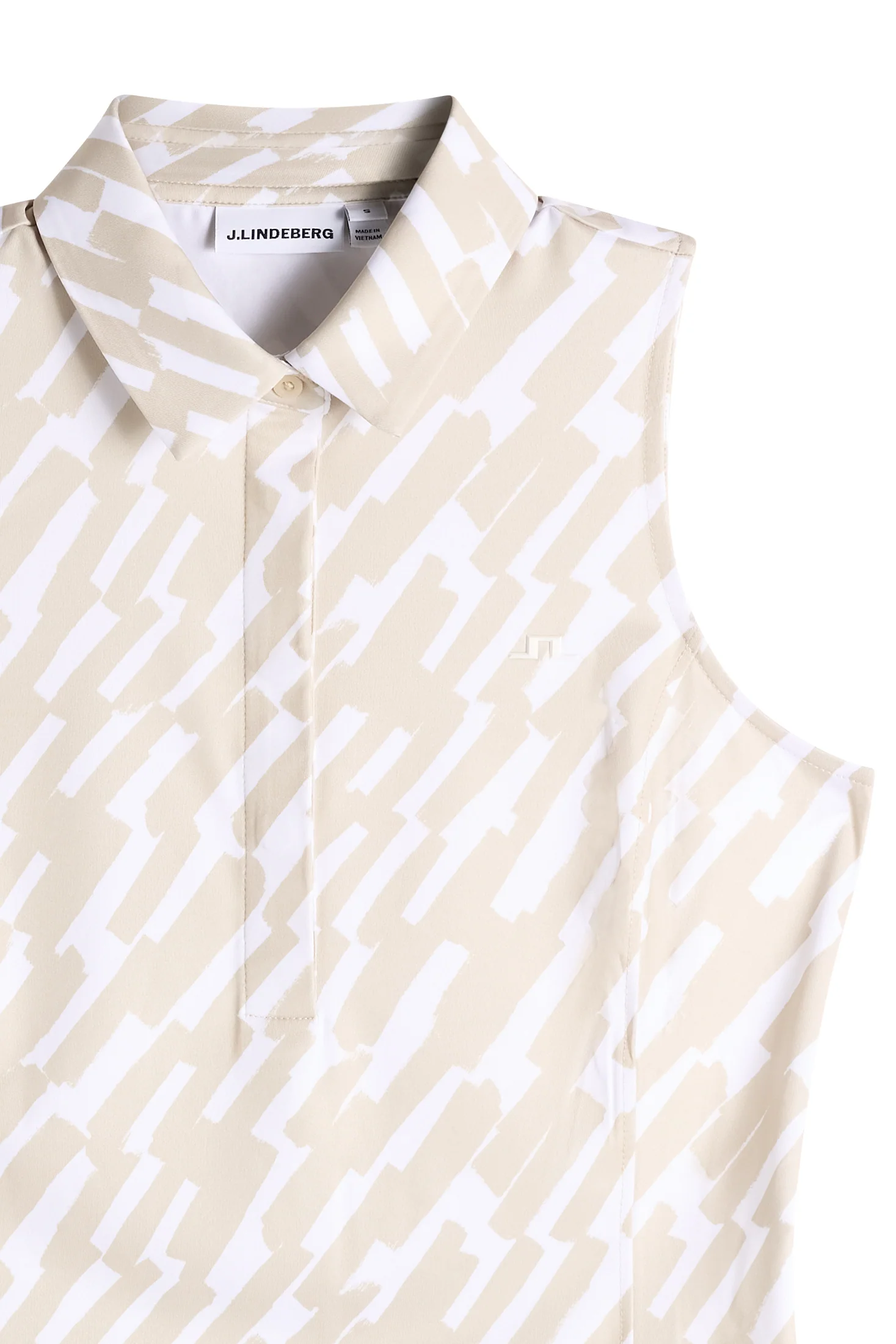 Dena Print Sleeveless Polo / Oak Island Fossil M - Image 6