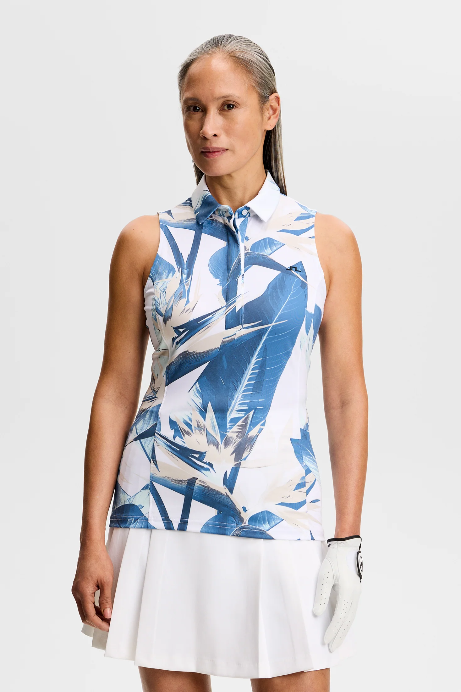 Dena Print Sleeveless Polo / Paradise Skylight M - Image 2