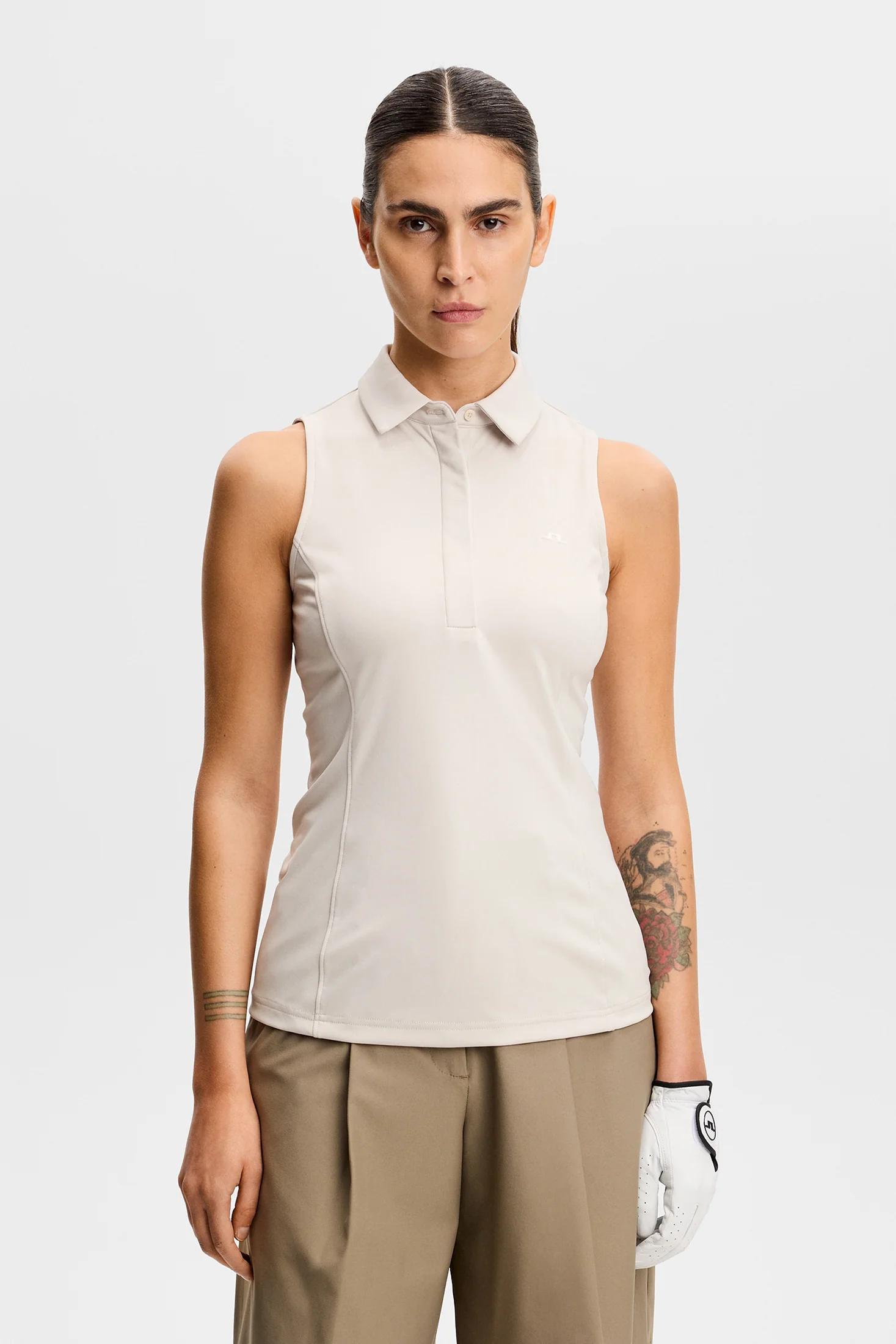 Dena Sleeveless Polo / Moonbeam - Image 2