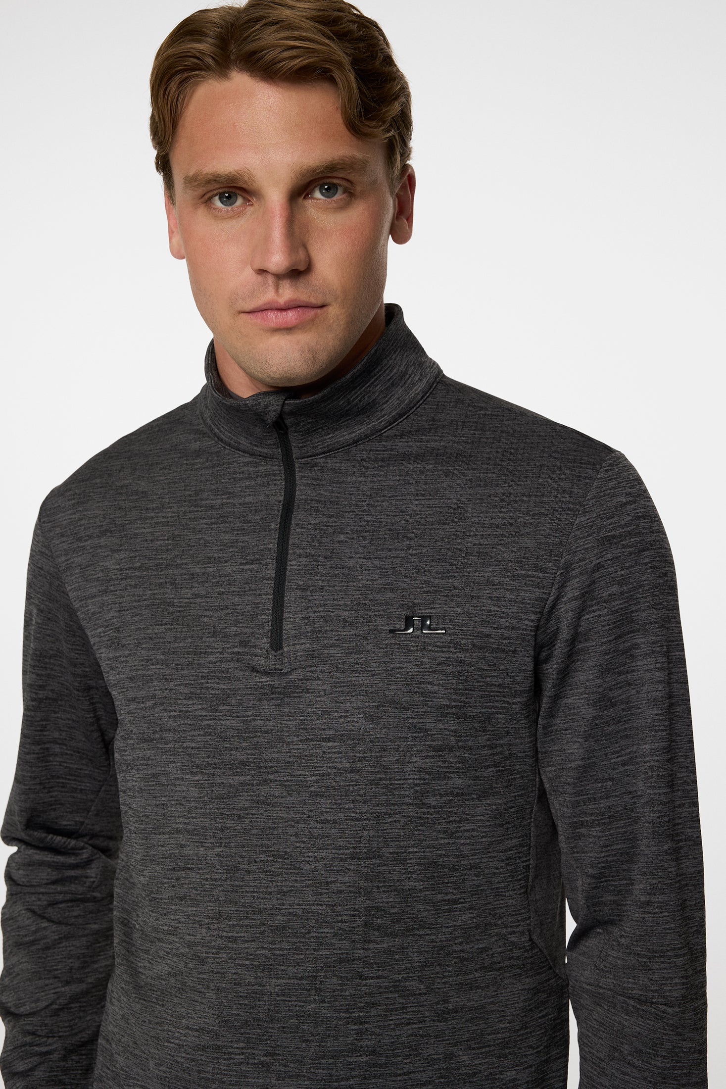 Destry Quarter Zip Mid Layer / Asphalt and Black Melange - Image 5