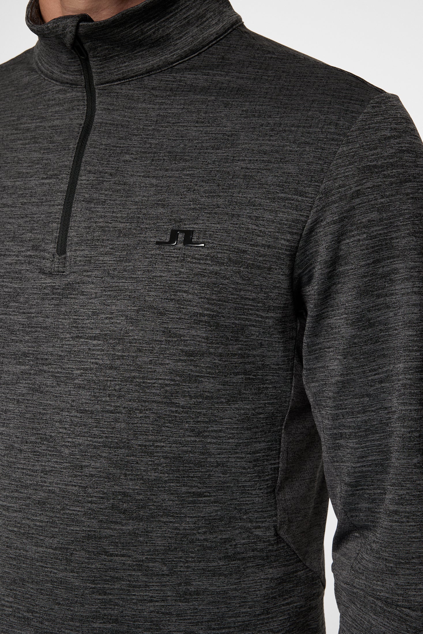 Destry Quarter Zip Mid Layer / Asphalt and Black Melange - Image 6
