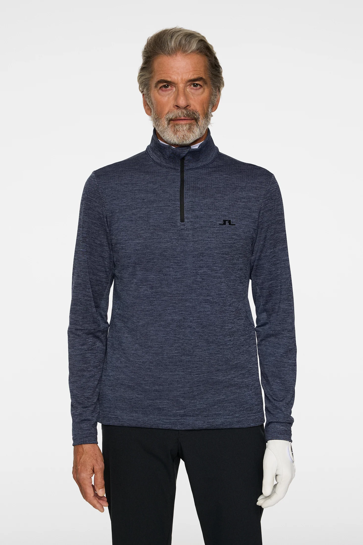 Destry Quarter Zip Mid Layer / Vintage Indigo Melange - Image 2