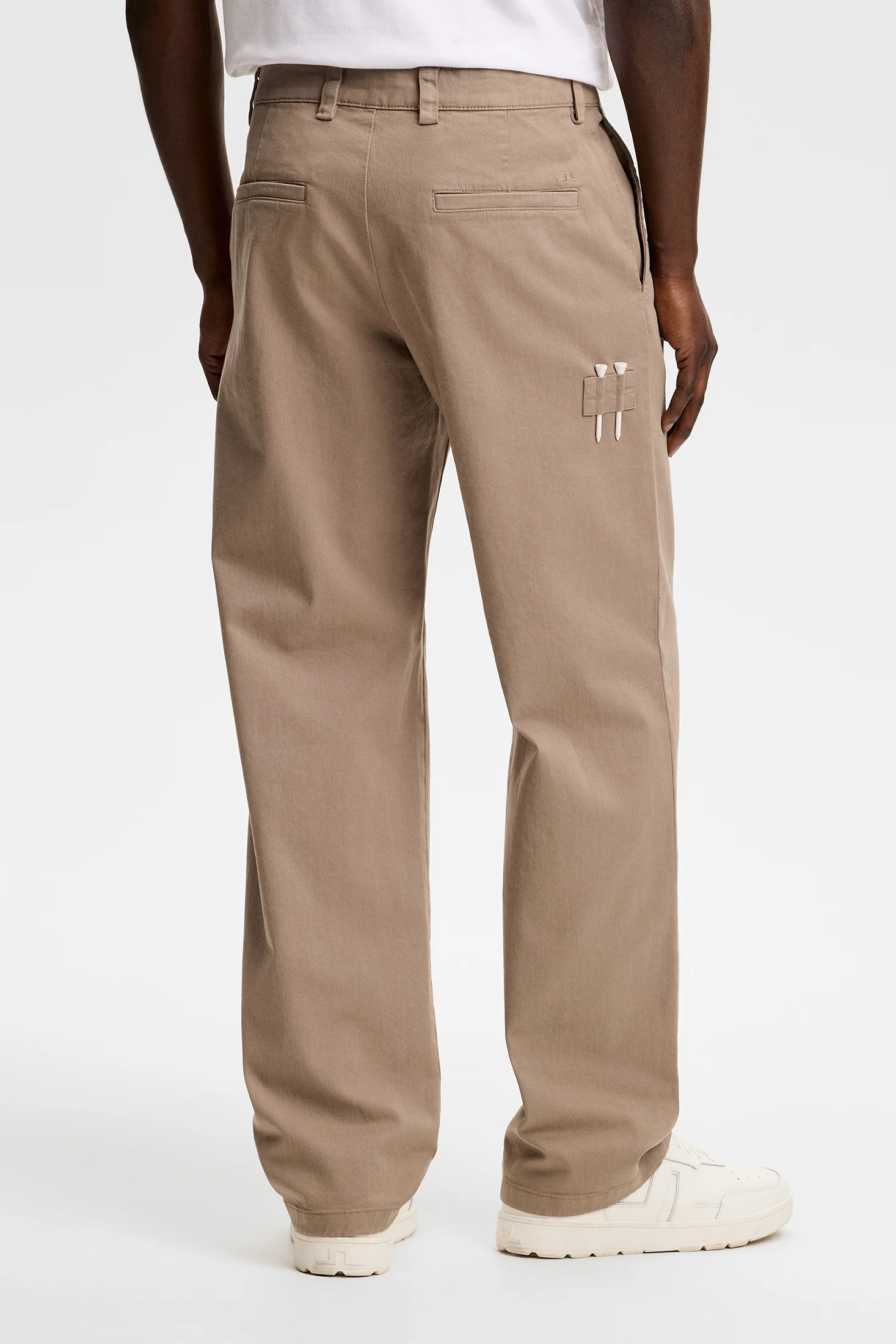 Devyn Straight Cotton Pants / Brindle - Image 4