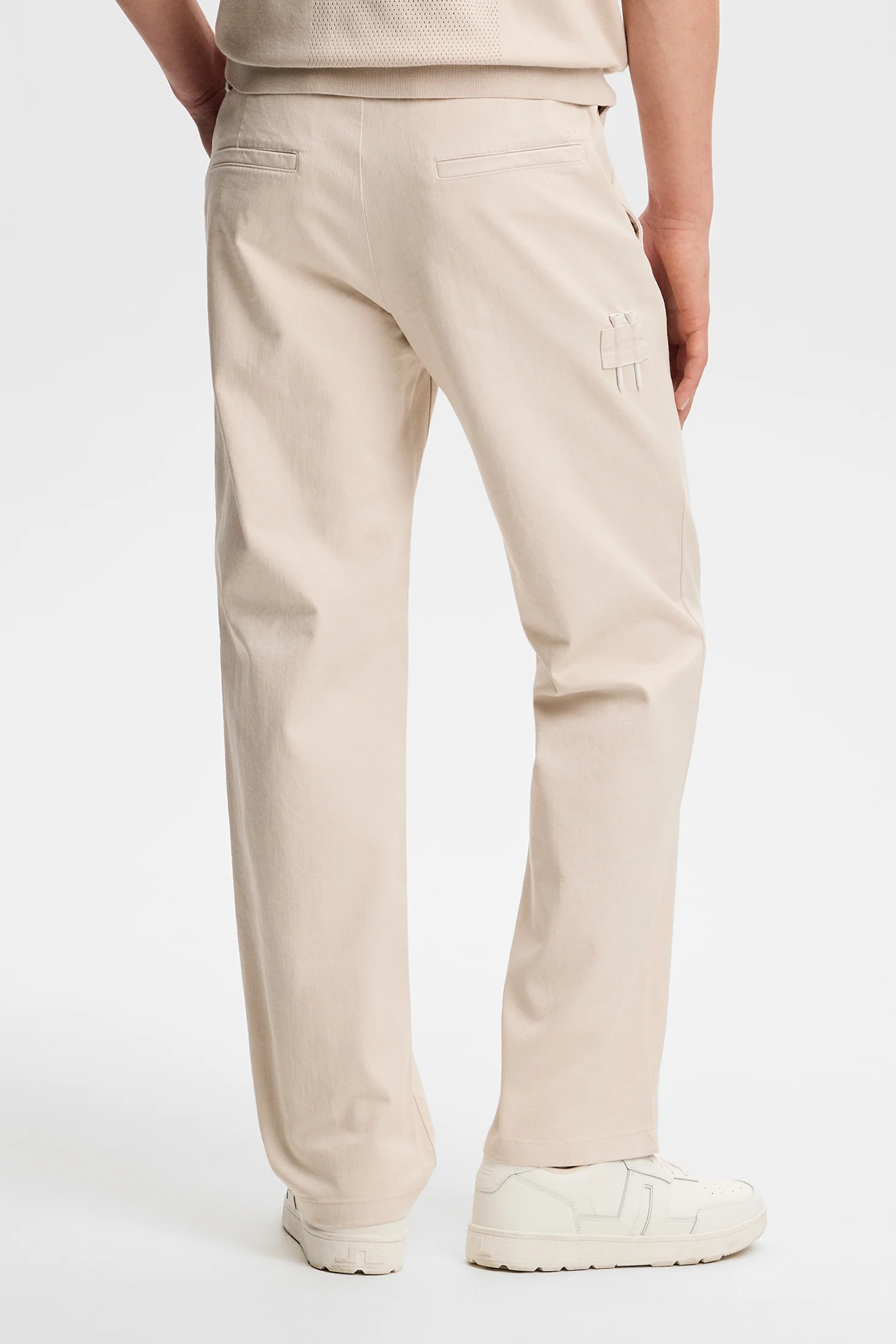 Devyn Straight Cotton Pants / Moonbeam - Image 3