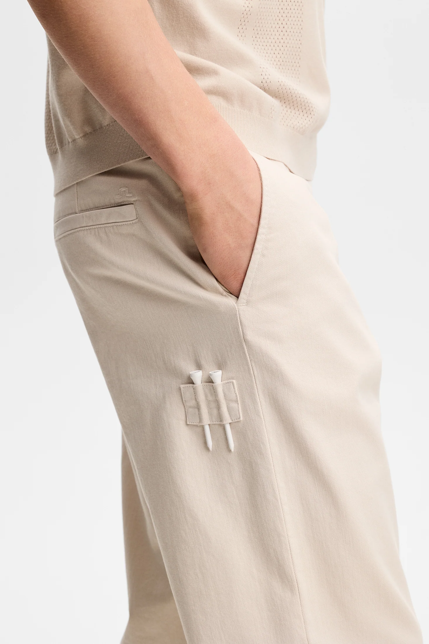 Devyn Straight Cotton Pants / Moonbeam - Image 5