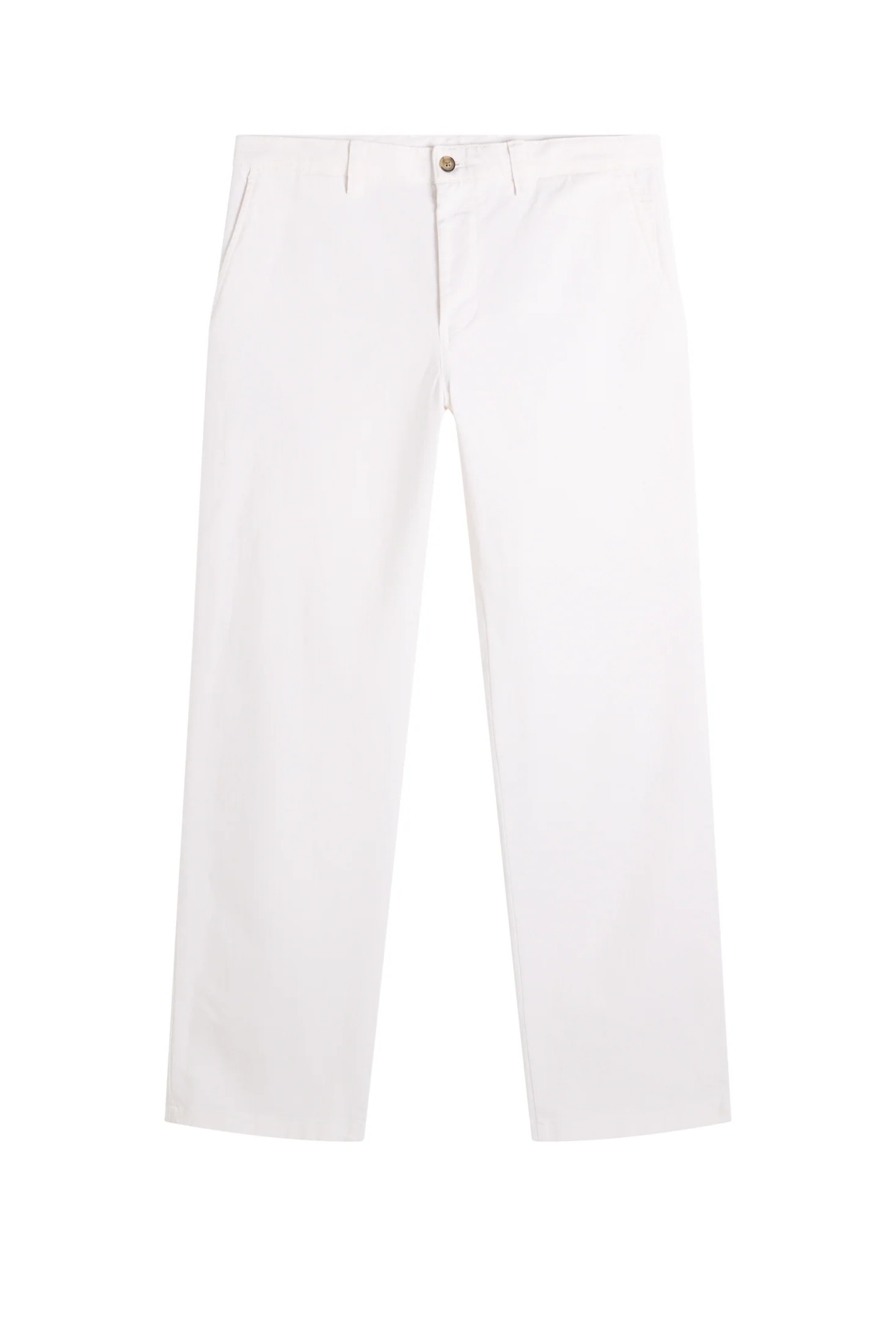 Devyn Straight Cotton Pants / White