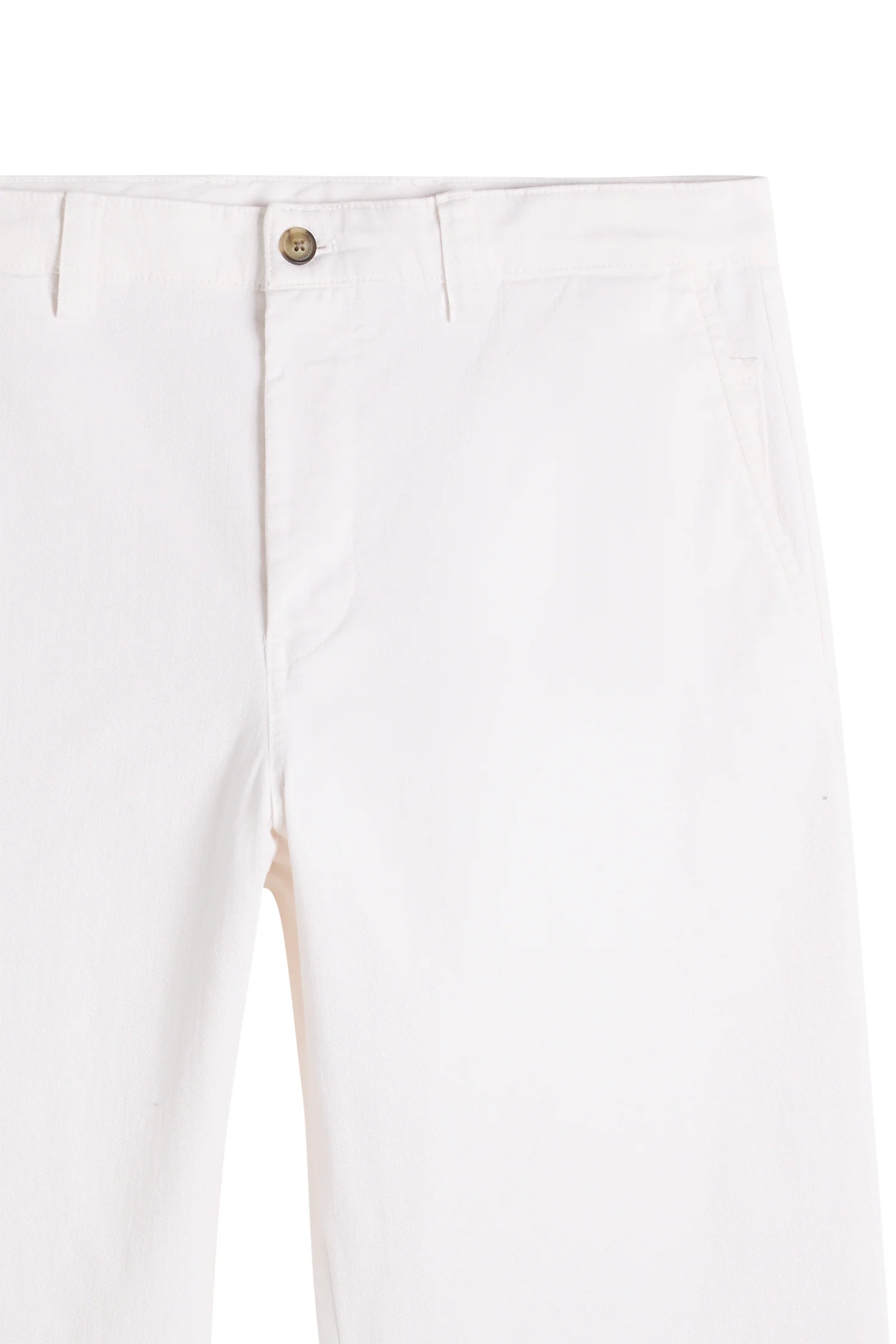 Devyn Straight Cotton Pants / White - Image 8