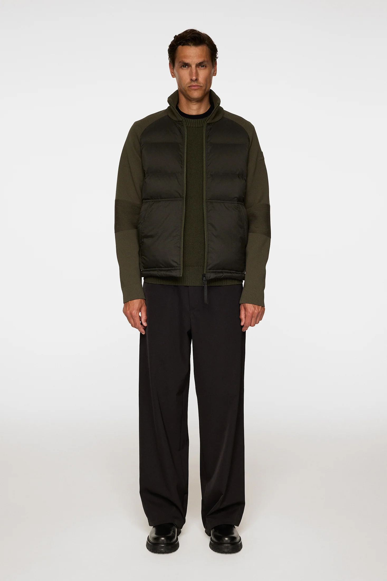 Dome Knit Hybrid Jacket / Forest Green - Image 5
