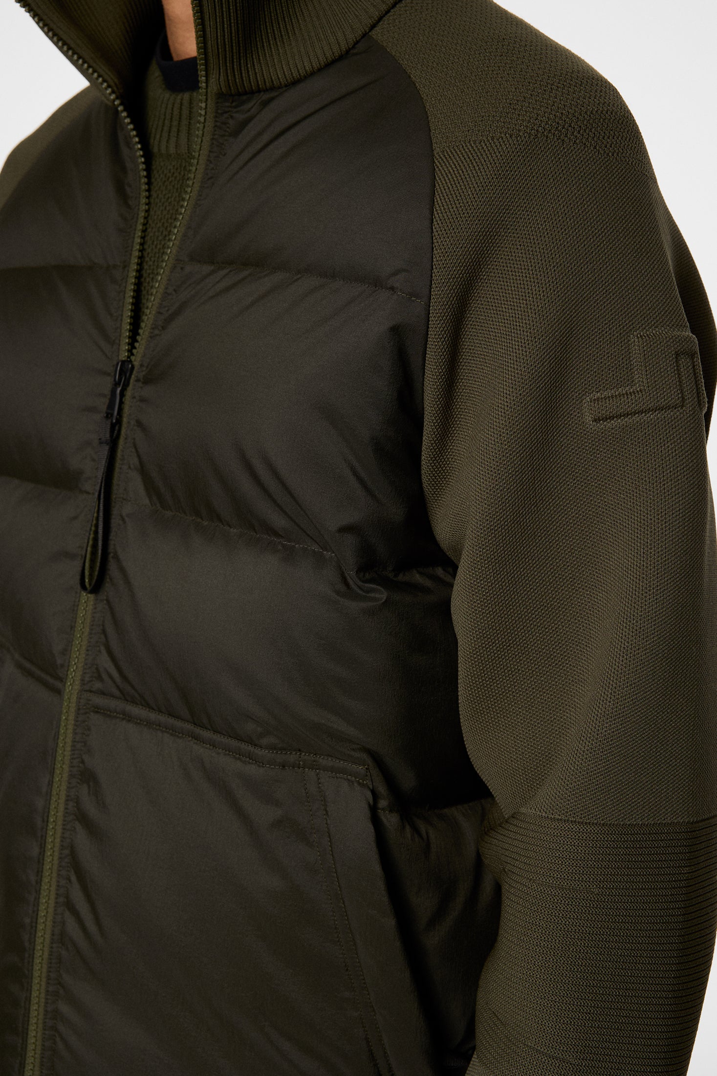 Dome Knit Hybrid Jacket / Forest Green - Image 7