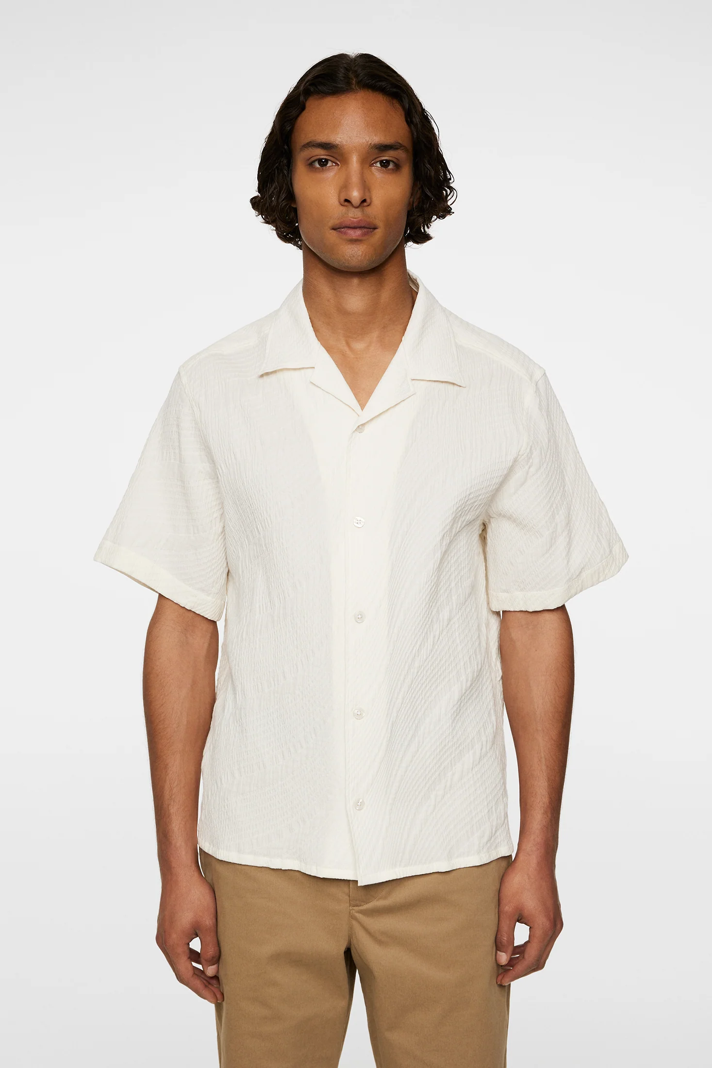Donso Stretch Texture Shirt / Moonbeam - Image 2