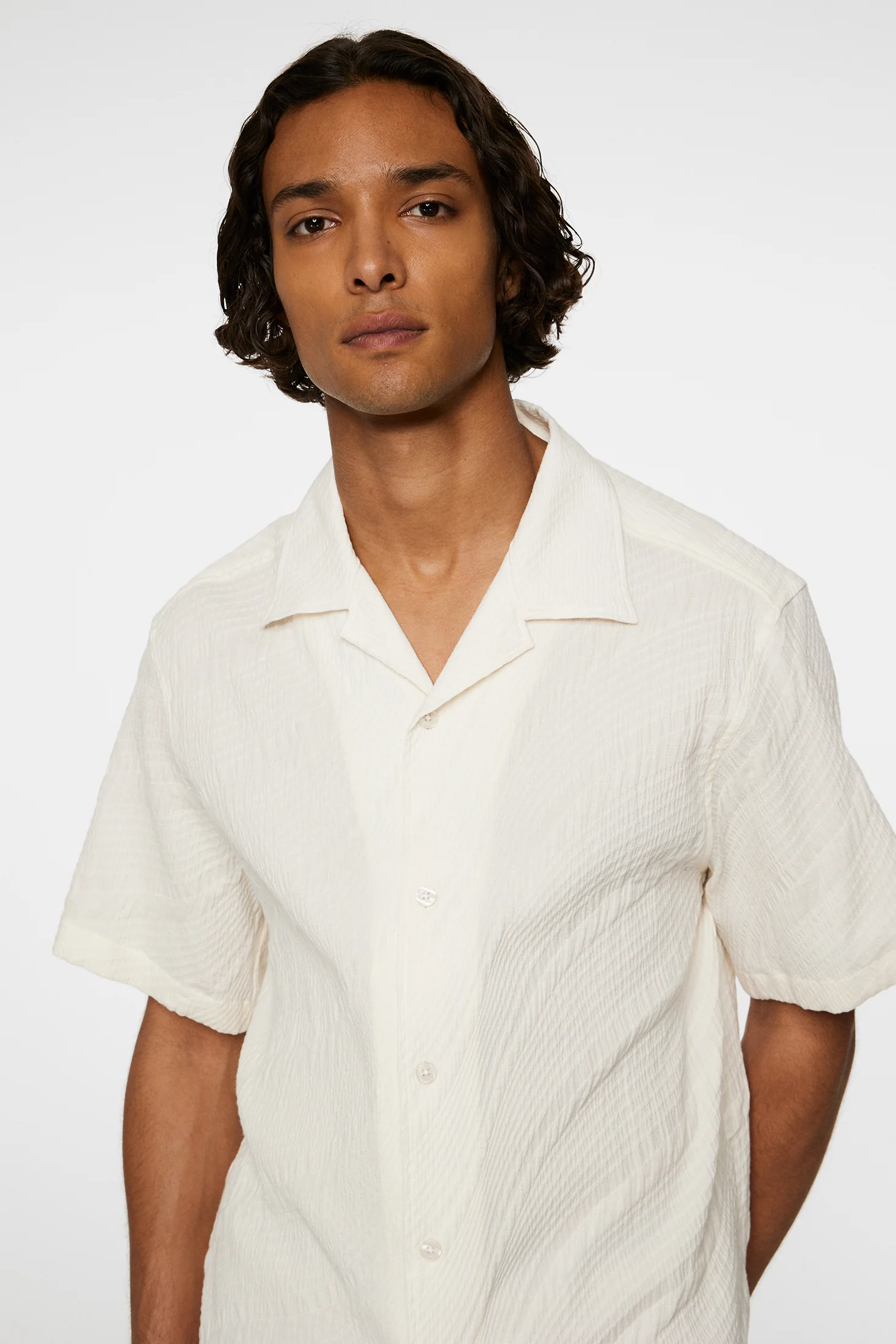 Donso Stretch Texture Shirt / Moonbeam - Image 5