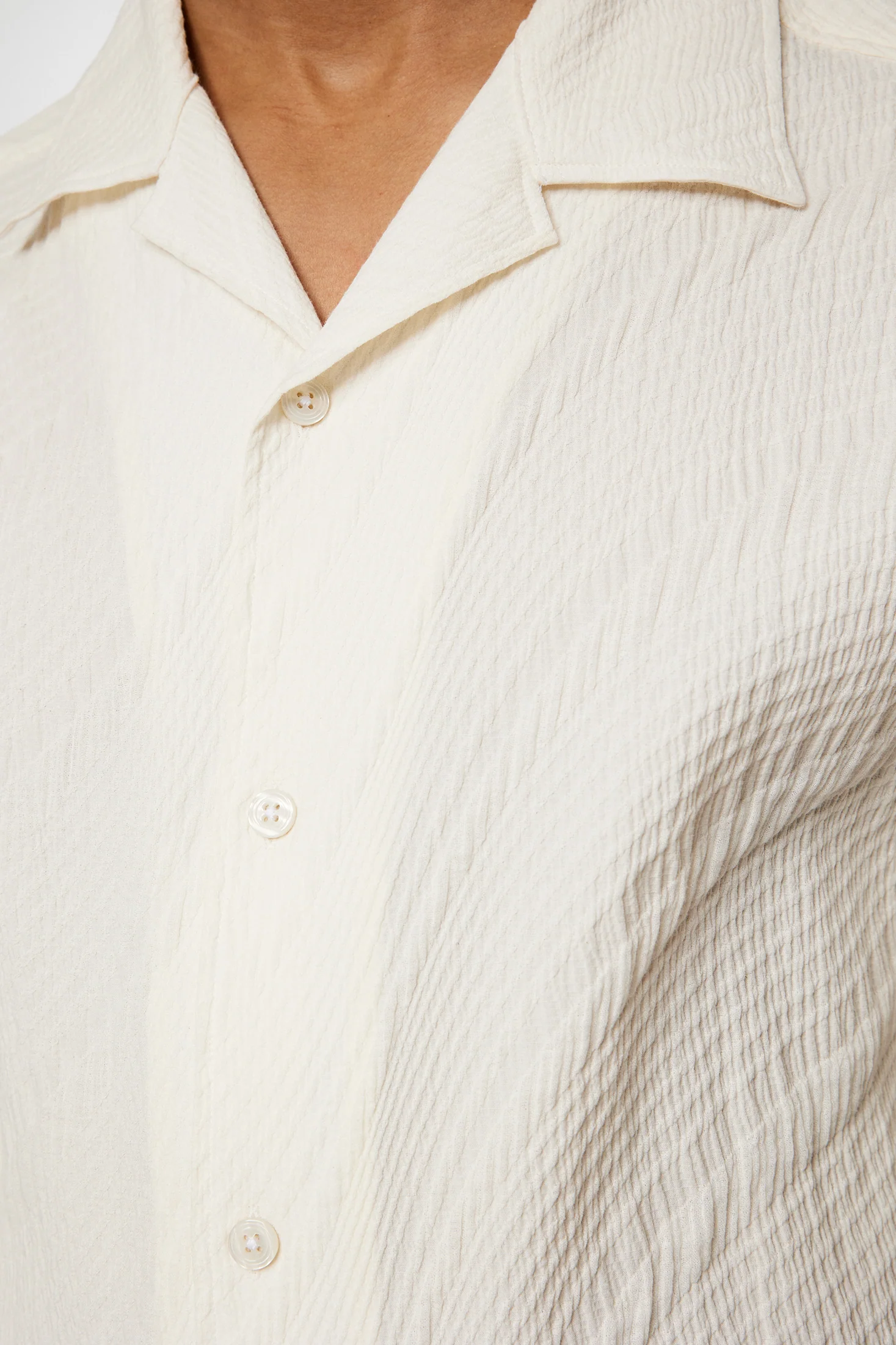 Donso Stretch Texture Shirt / Moonbeam - Image 6