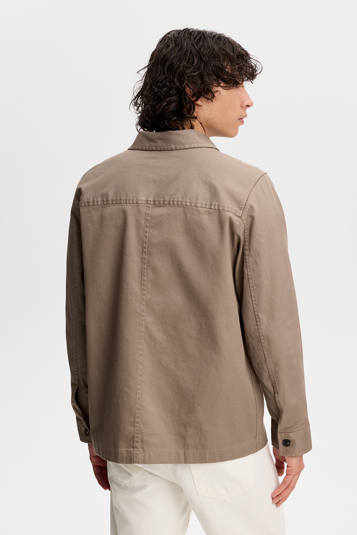 Easton Cotton Overshirt / Brindle - Image 3