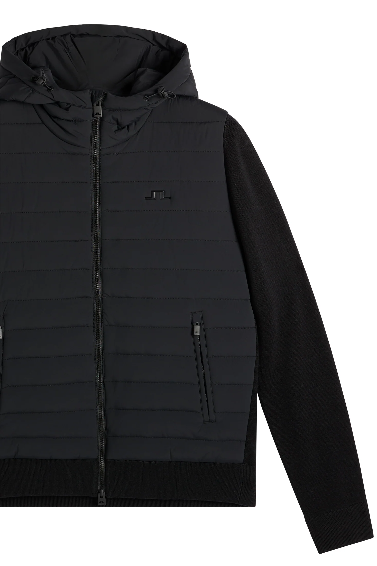 Ebbe Hybrid Knit Hoodie / Black - Image 6