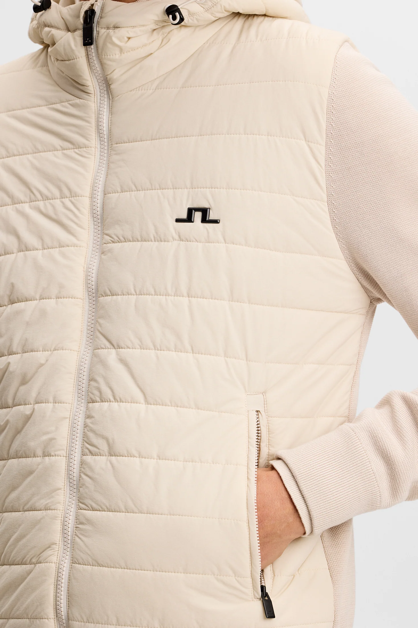 Ebbe Hybrid Knit Hoodie / Moonbeam - Image 5