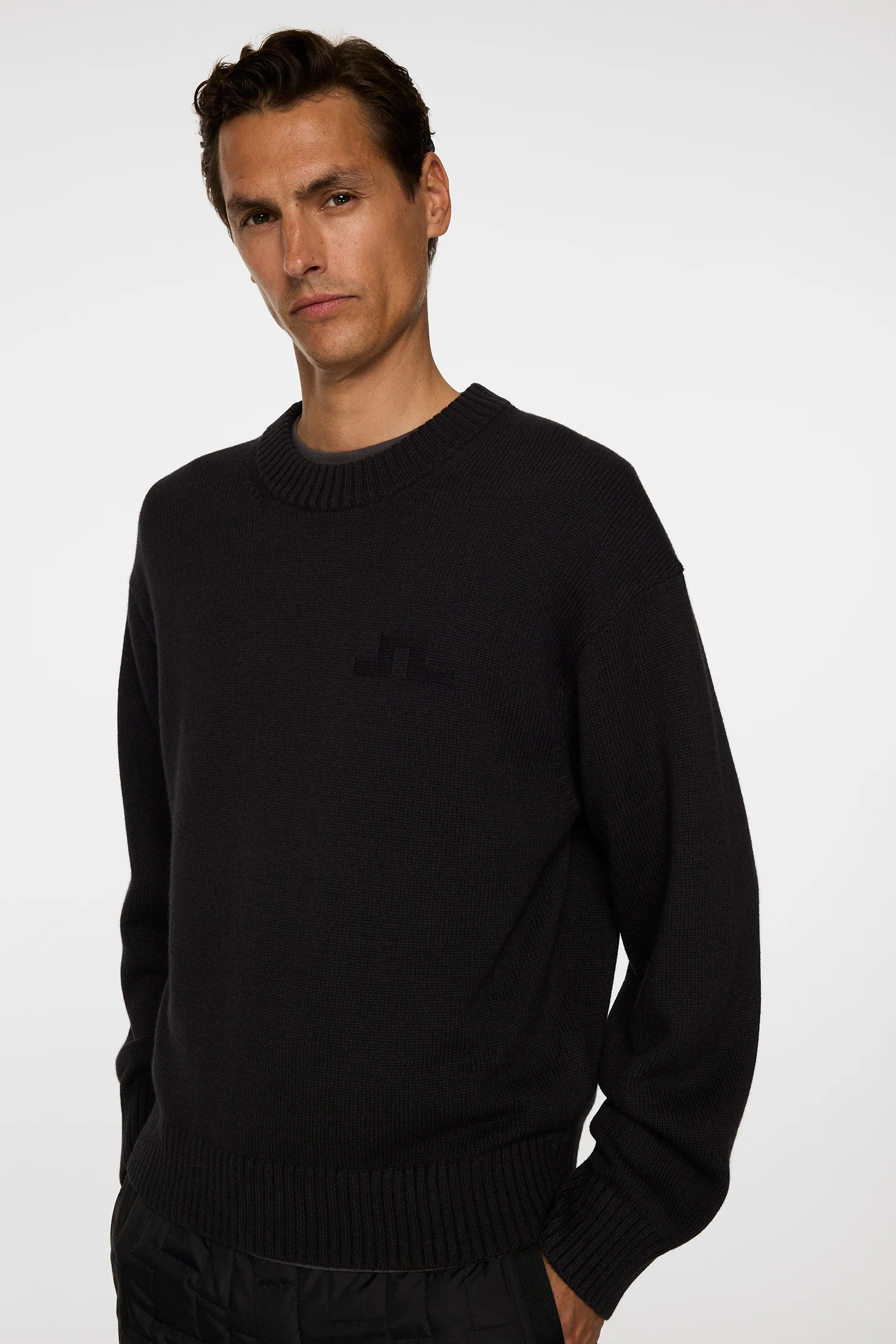 Eddy Cotton Wool Crew Neck / Black - Image 5