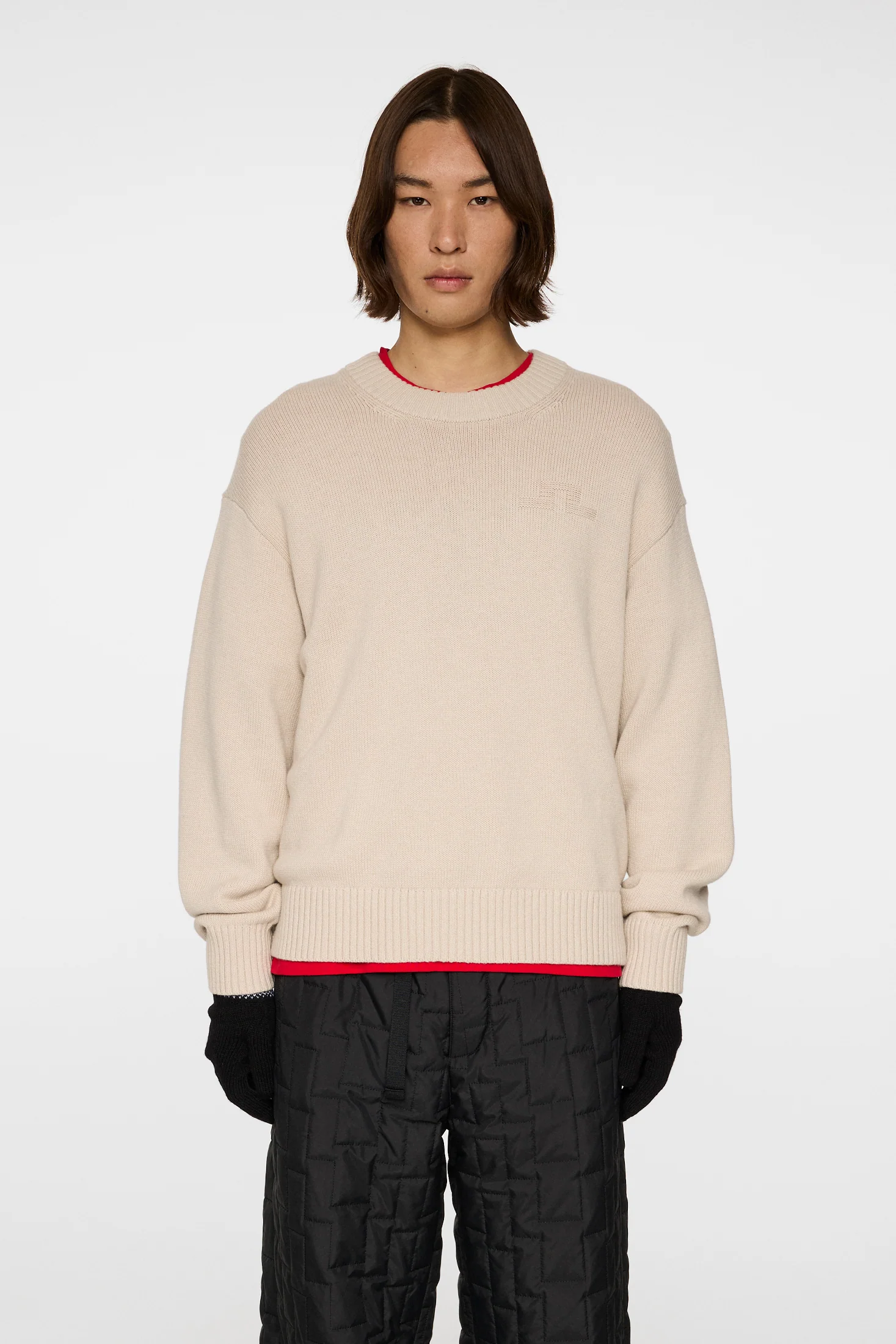 Eddy Cotton Wool Crew Neck / Moonbeam - Image 2