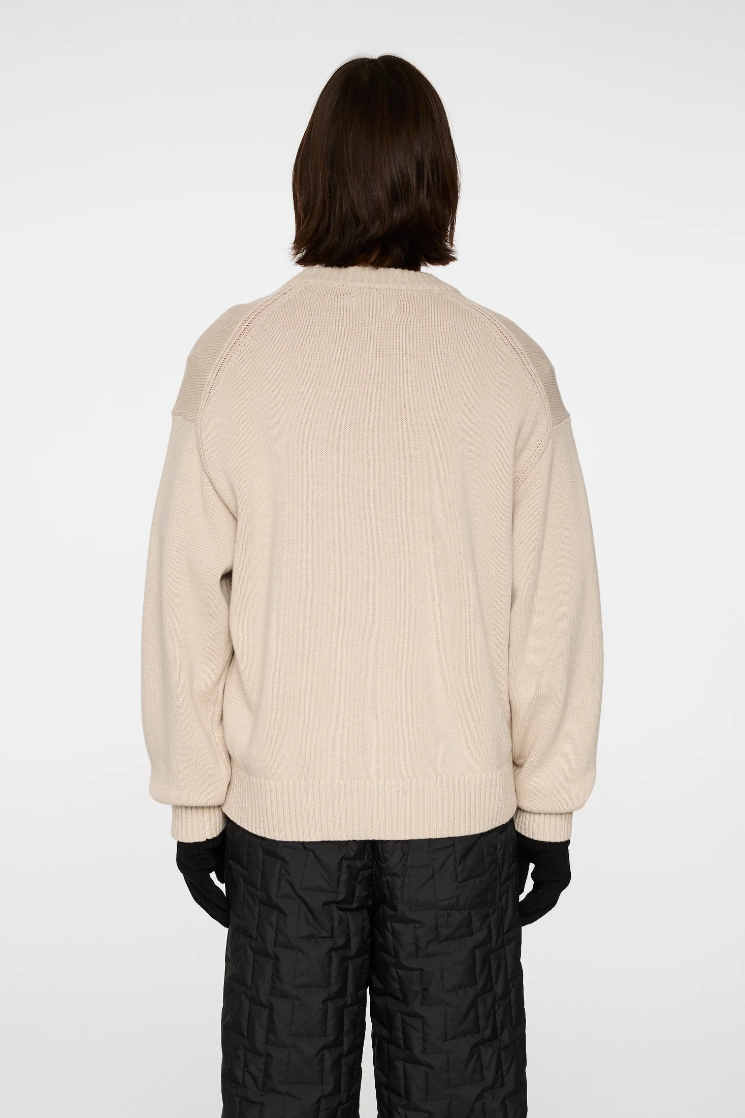 Eddy Cotton Wool Crew Neck / Moonbeam - Image 3