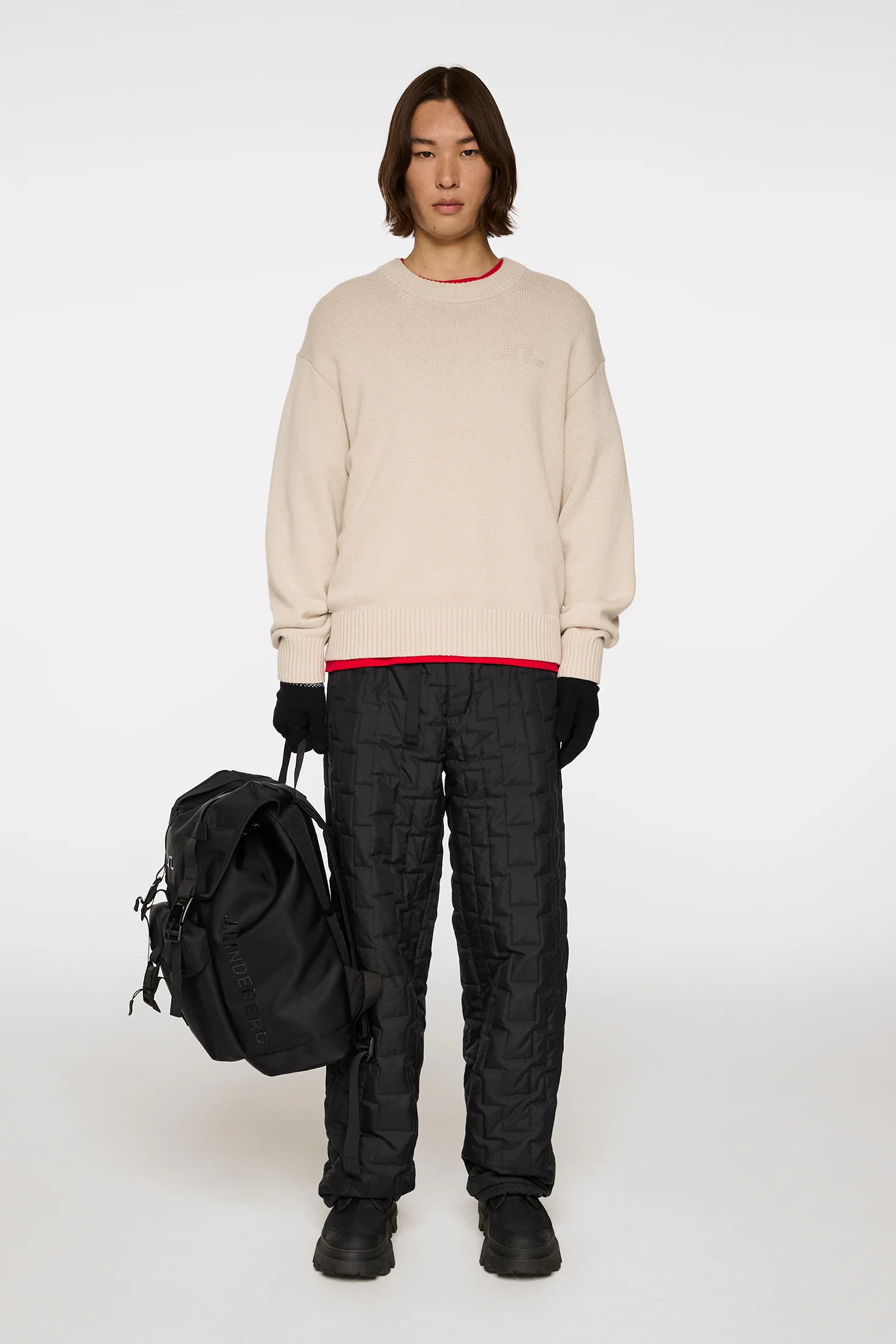 Eddy Cotton Wool Crew Neck / Moonbeam - Image 4