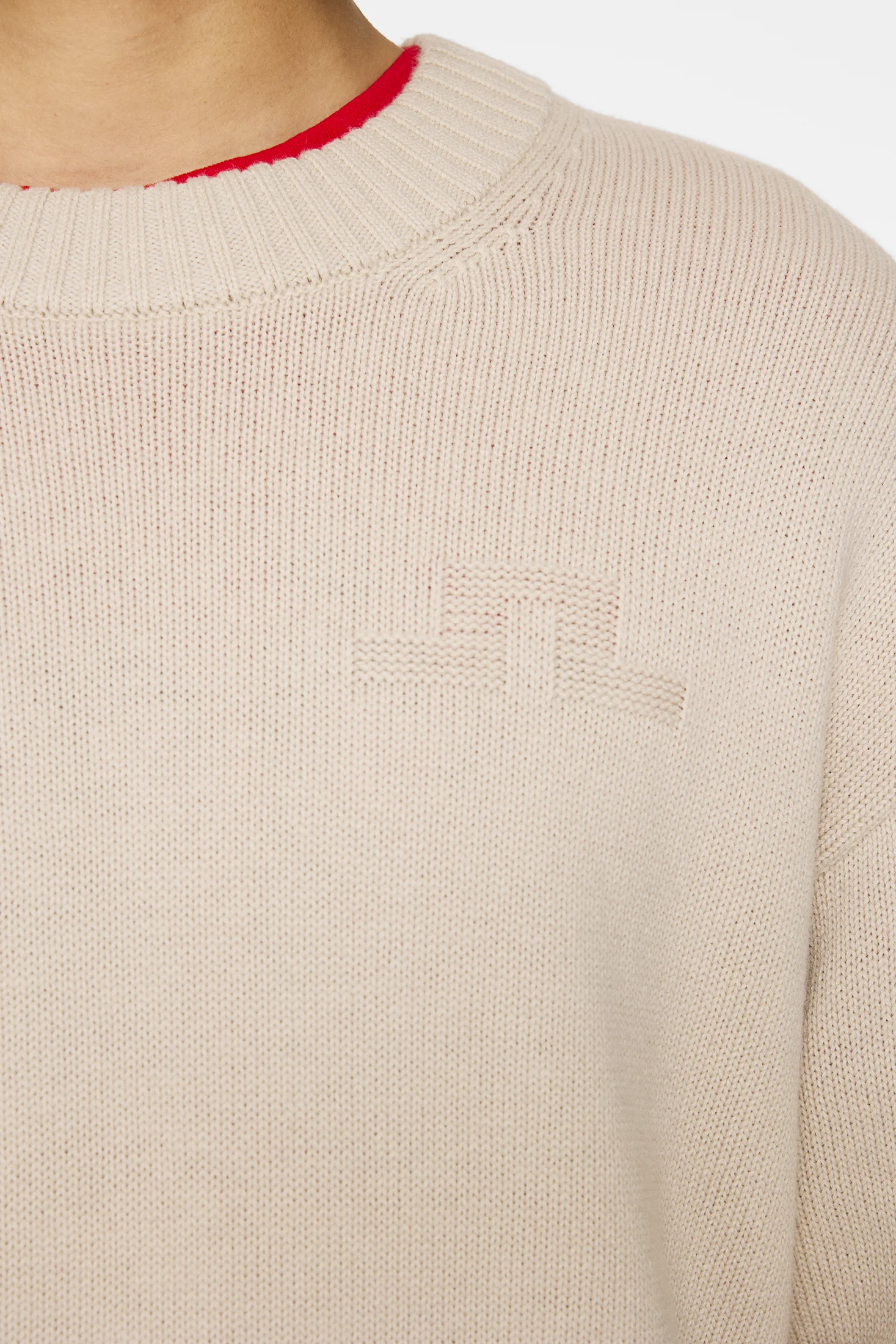 Eddy Cotton Wool Crew Neck / Moonbeam - Image 6