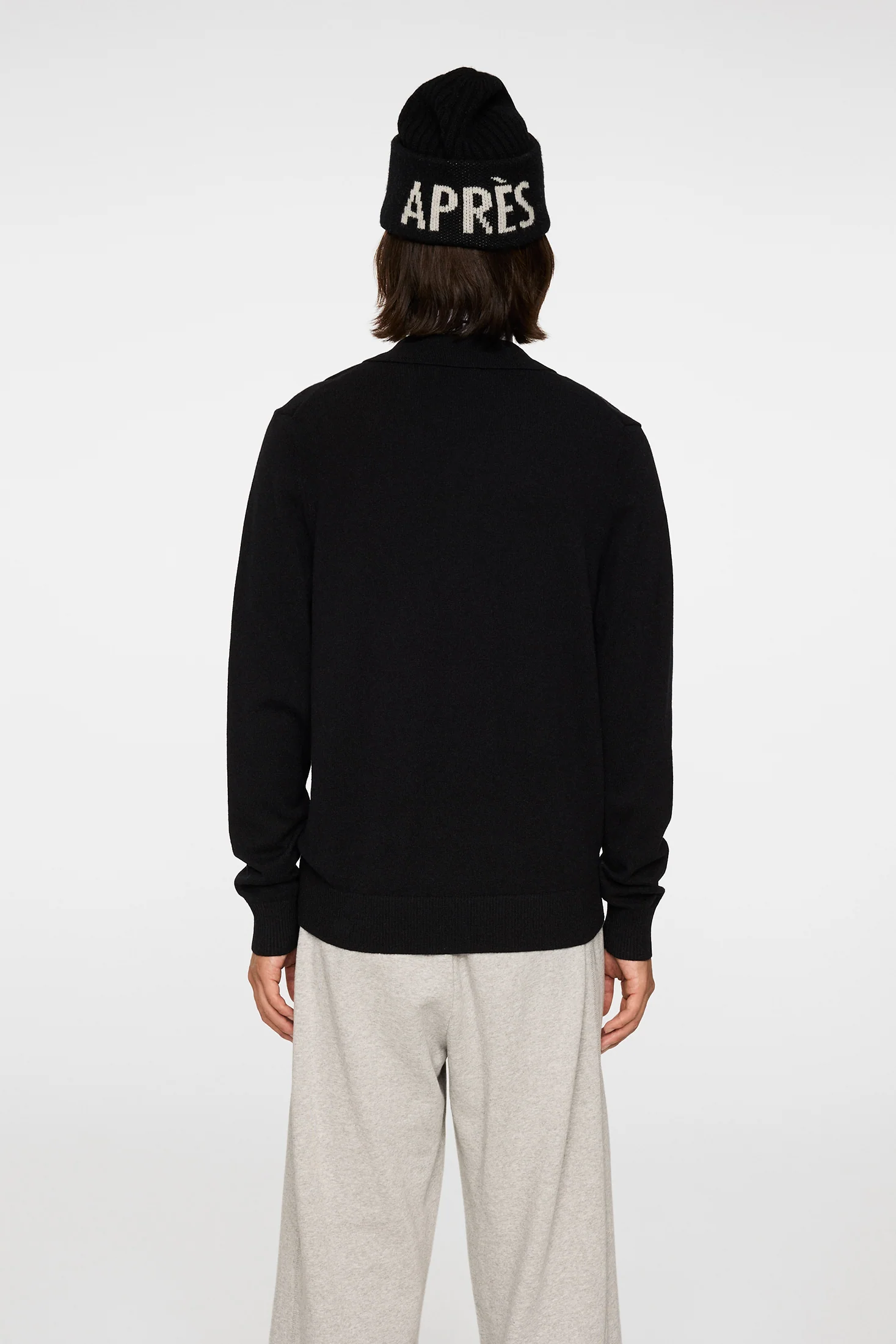 Edgar Knitted Wool Polo / Black - Image 3