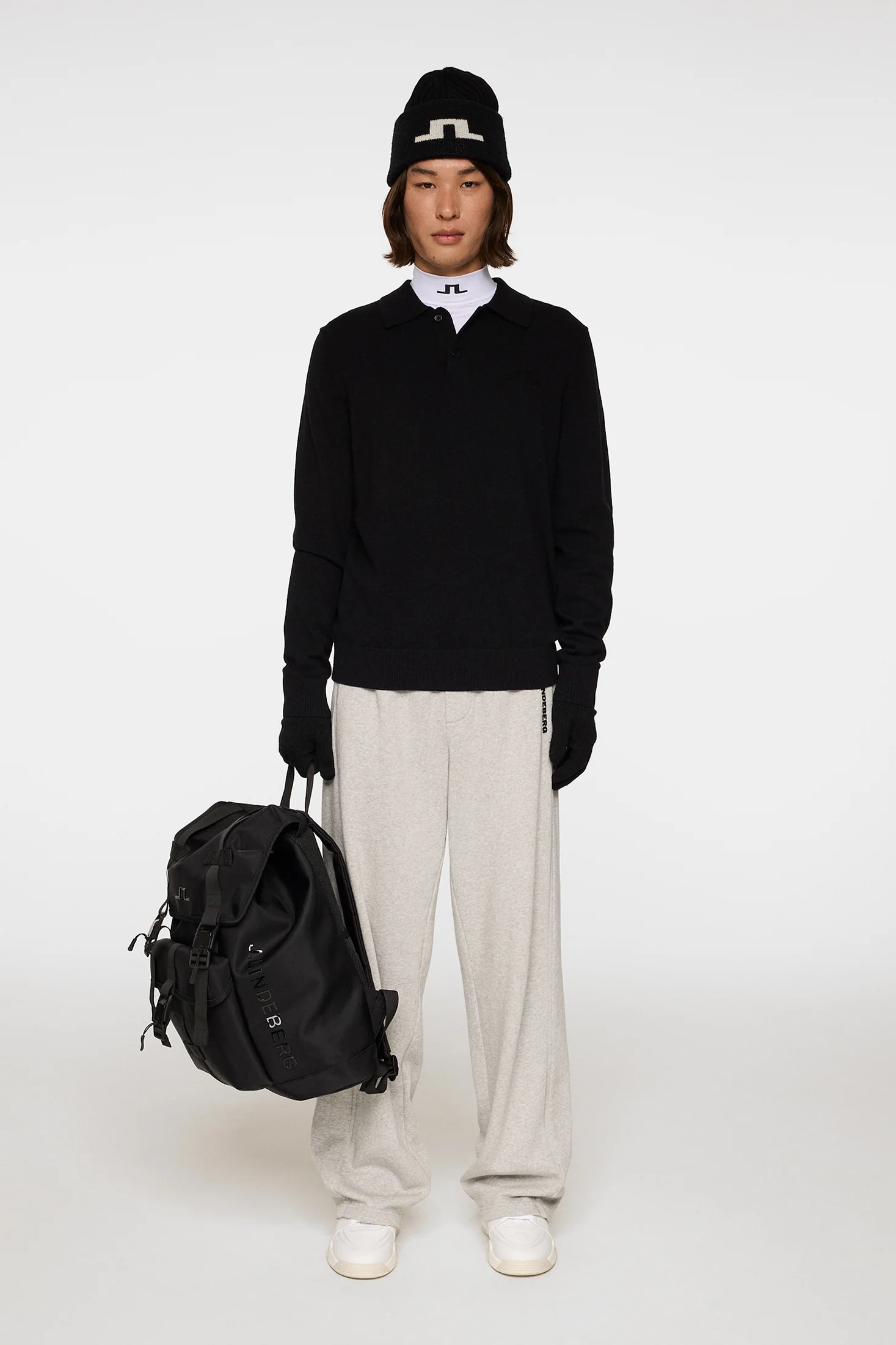 Edgar Knitted Wool Polo / Black - Image 4