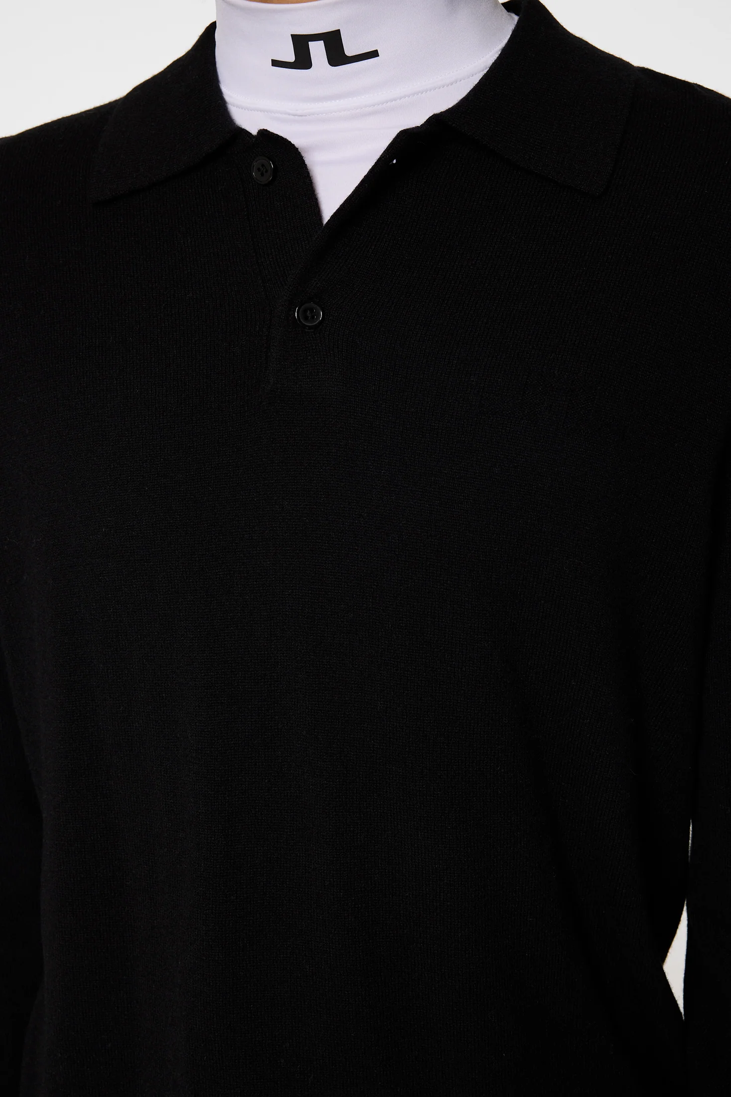 Edgar Knitted Wool Polo / Black - Image 6
