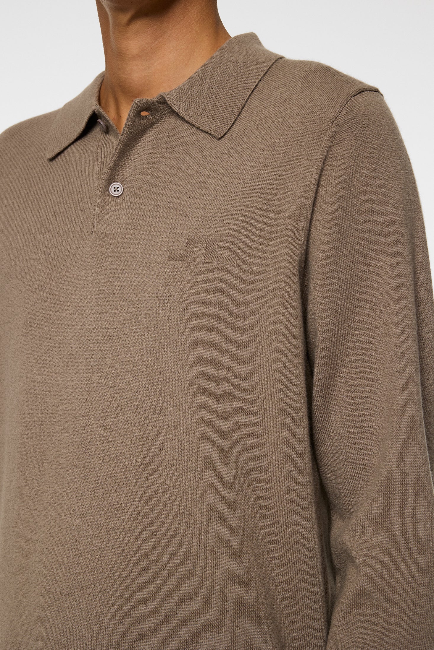 Edgar Knitted Wool Polo / Brindle - Image 6