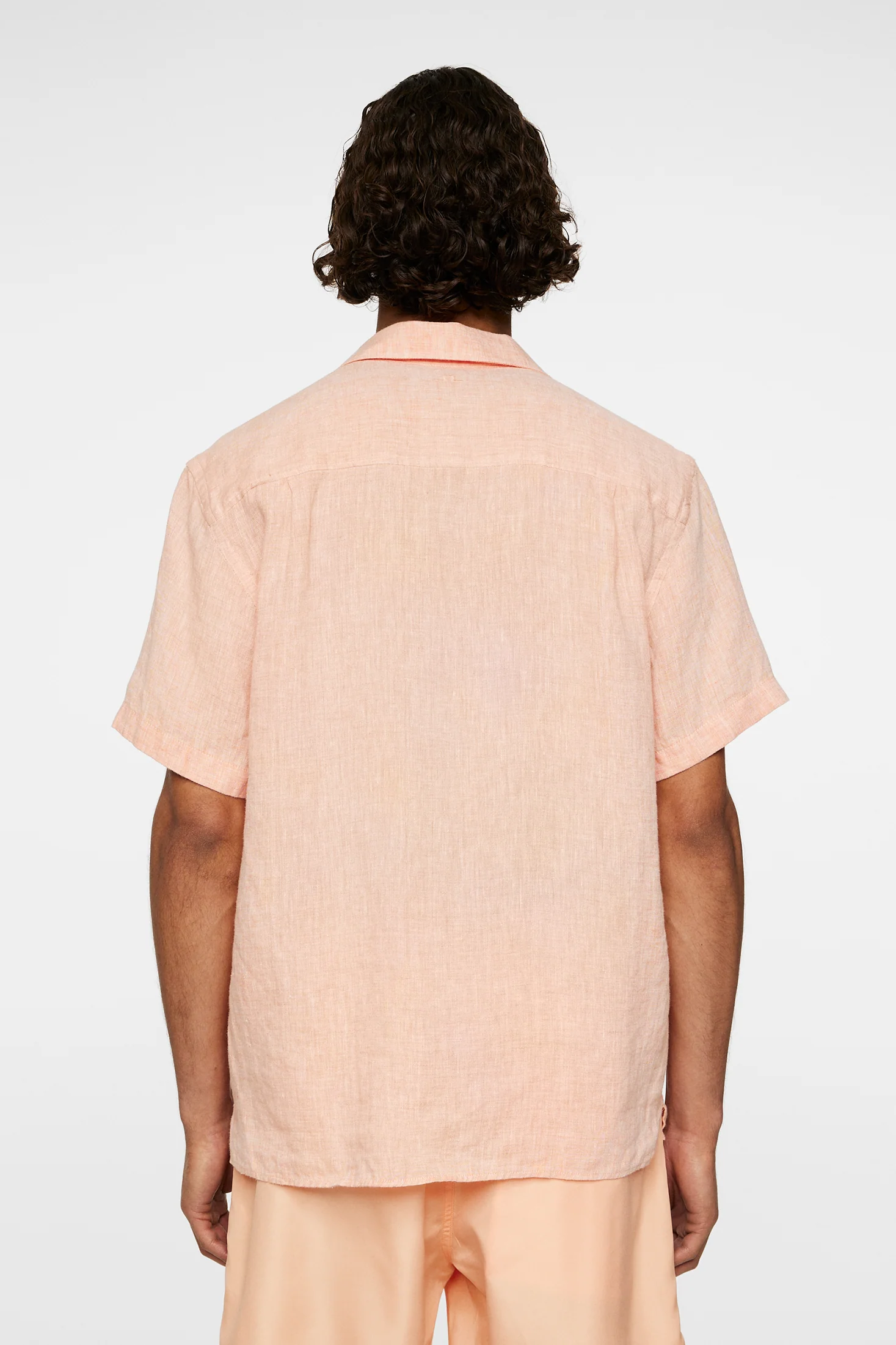 Elio Linen Melange Shirt / Mock Orange - Image 3