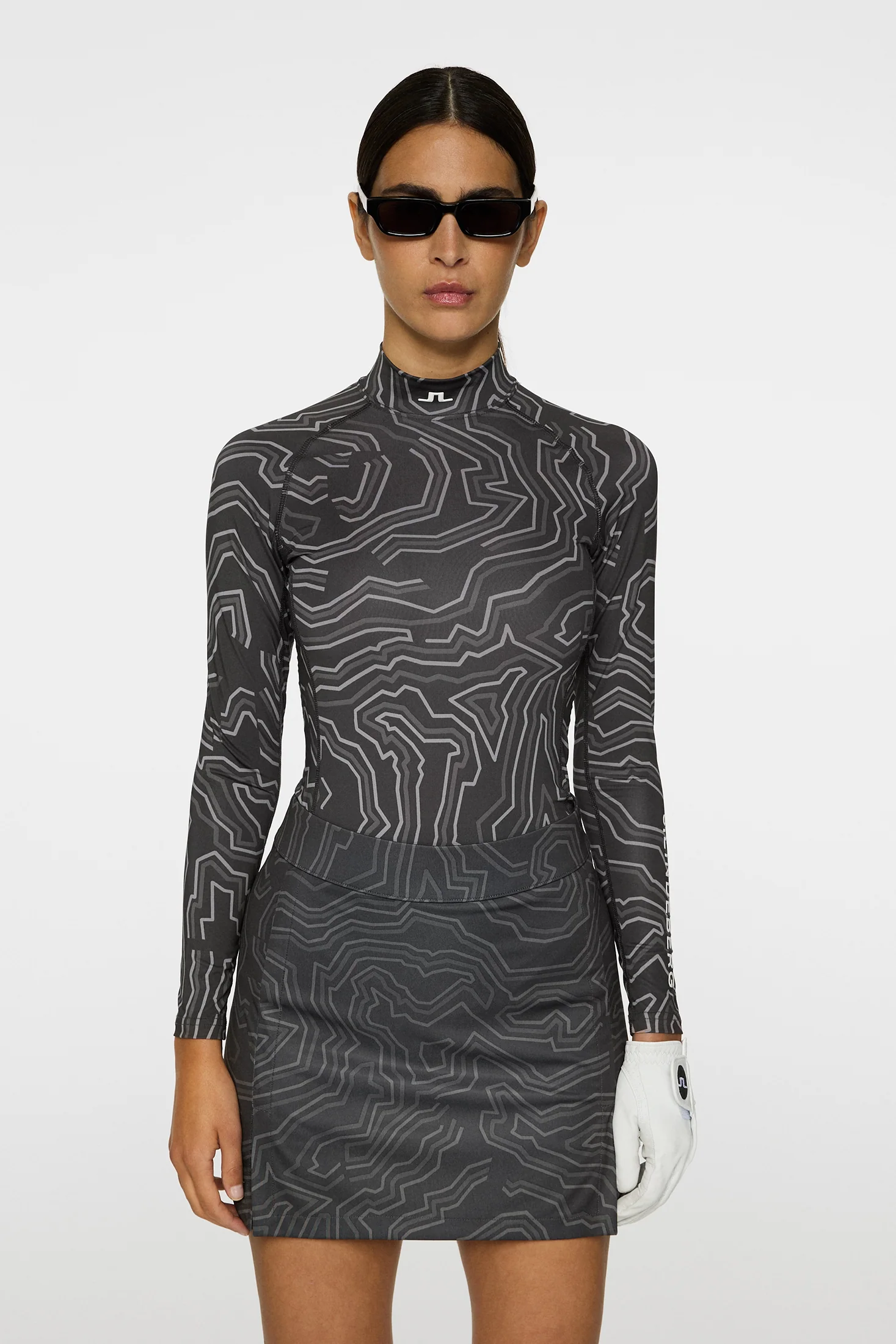 Ella Print Compression Top / Topo Asphalt L - Image 2