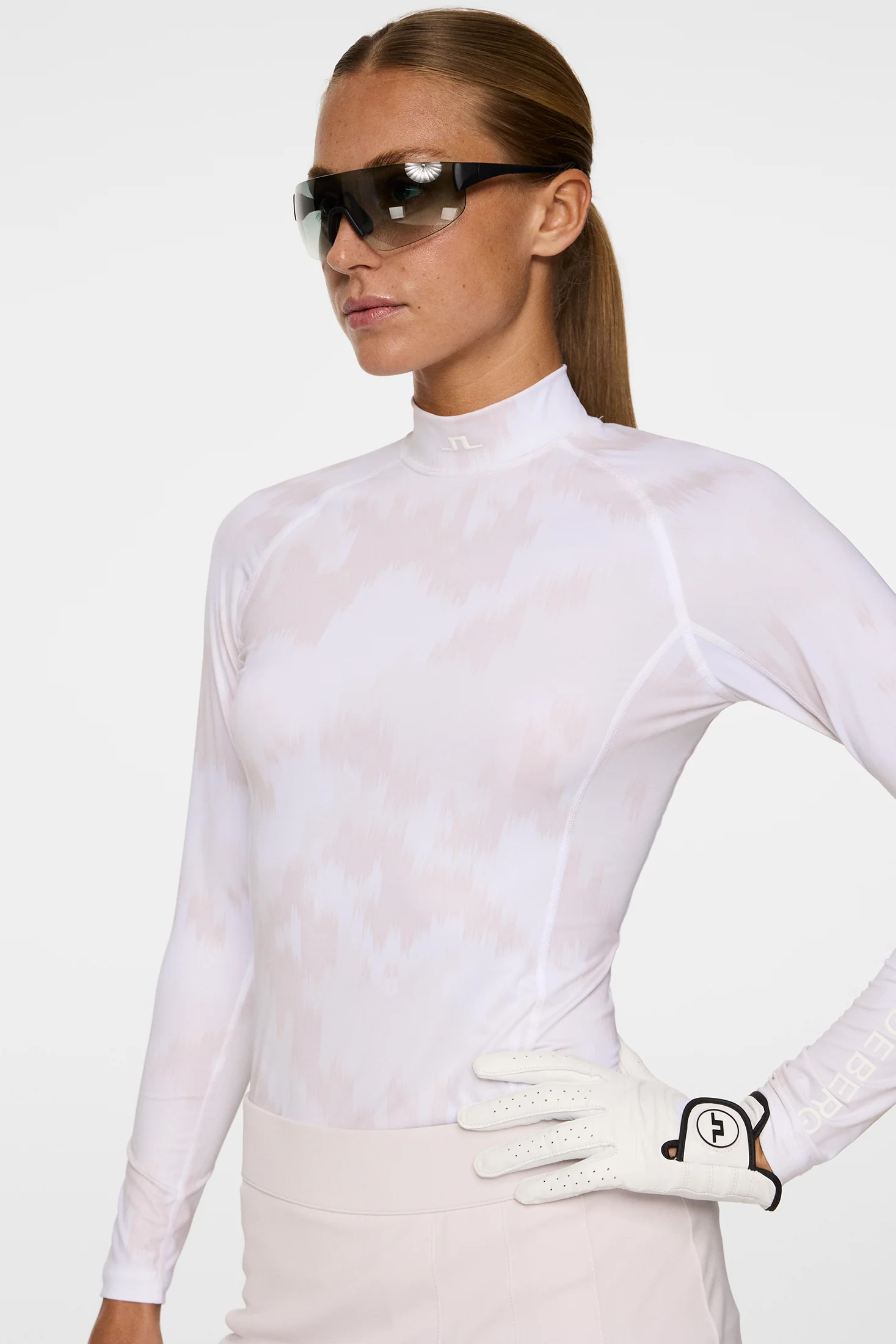 Ella Print Compression Top / Warp Gray Lilac L - Image 5