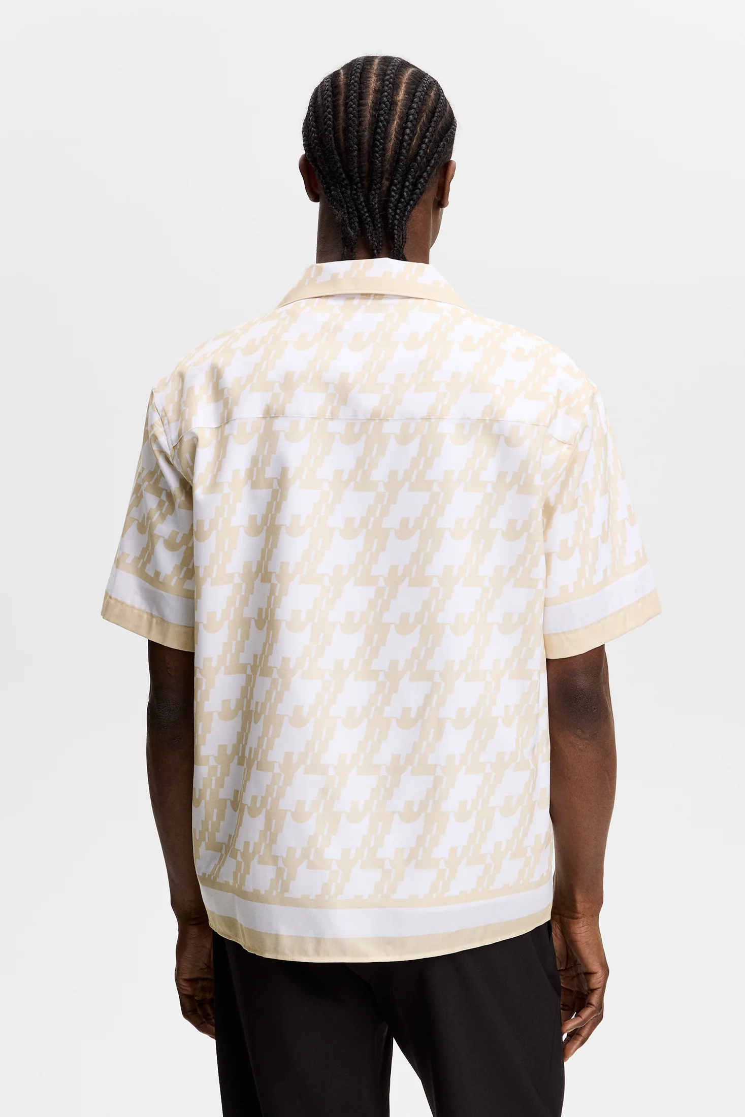 Ellis Border Resort Shirt / JL Glitch White - Image 3