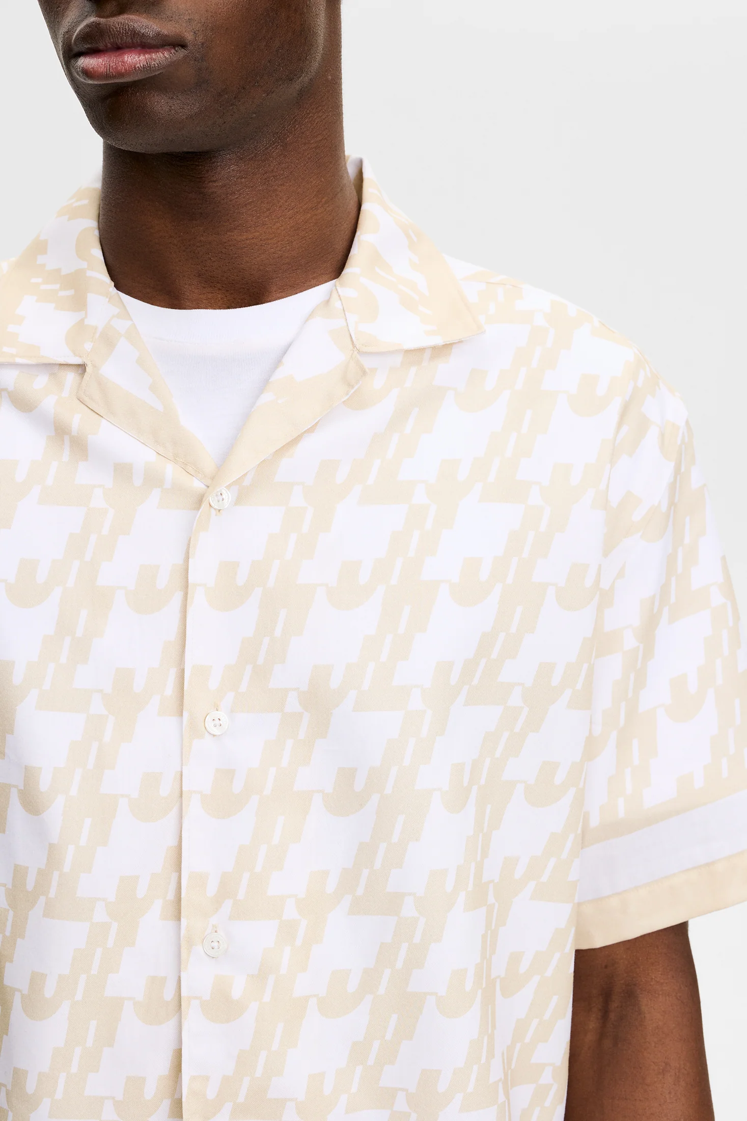 Ellis Border Resort Shirt / JL Glitch White - Image 5