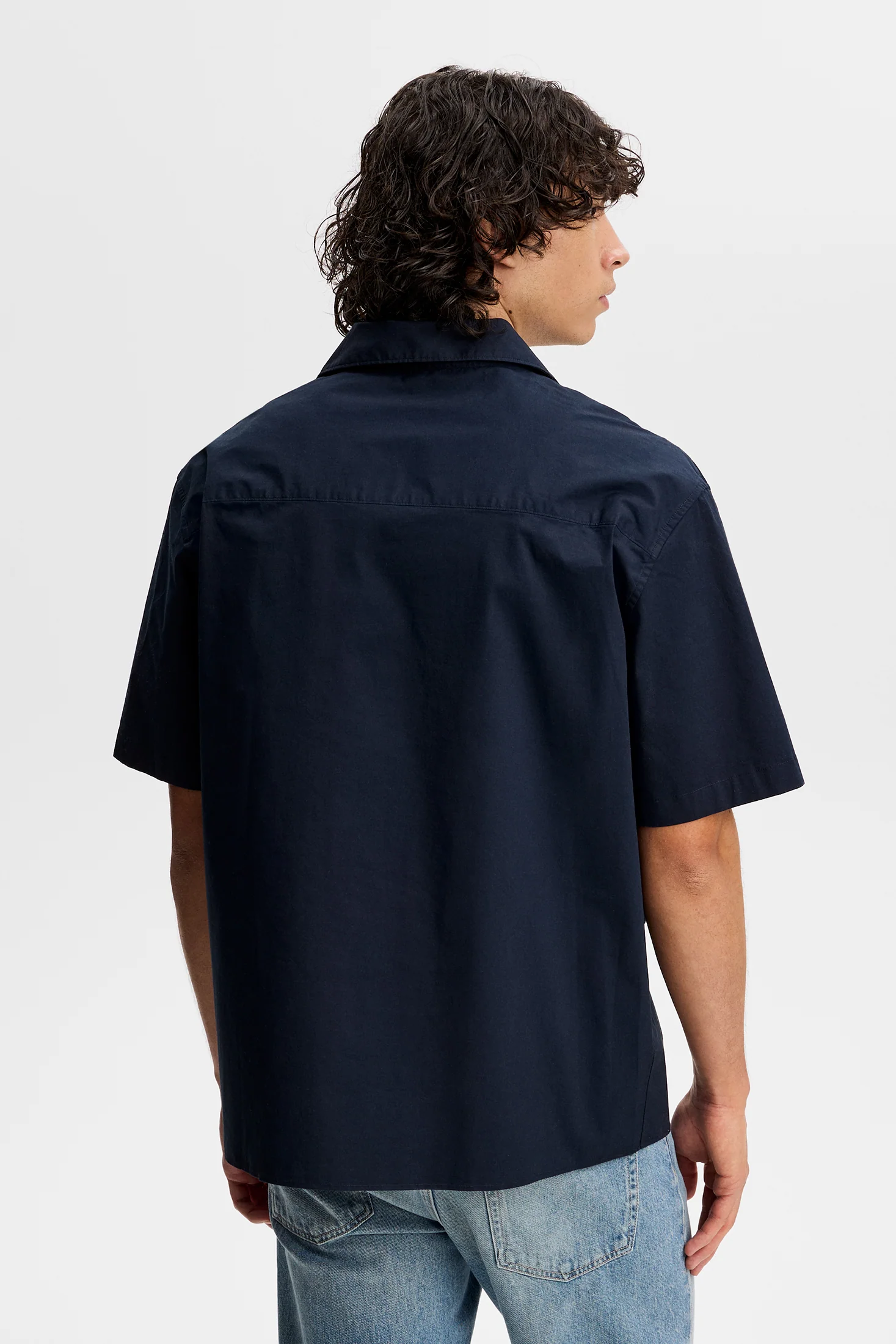 Ellis Cotton Resort Shirt / JL Navy - Image 3