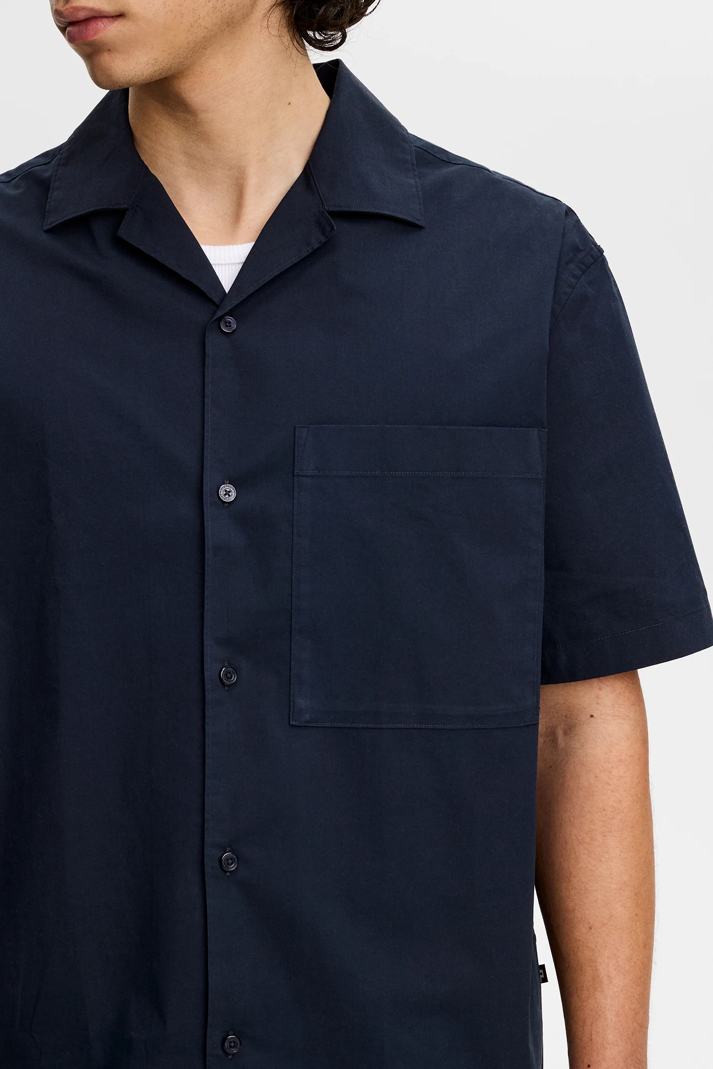 Ellis Cotton Resort Shirt / JL Navy - Image 5