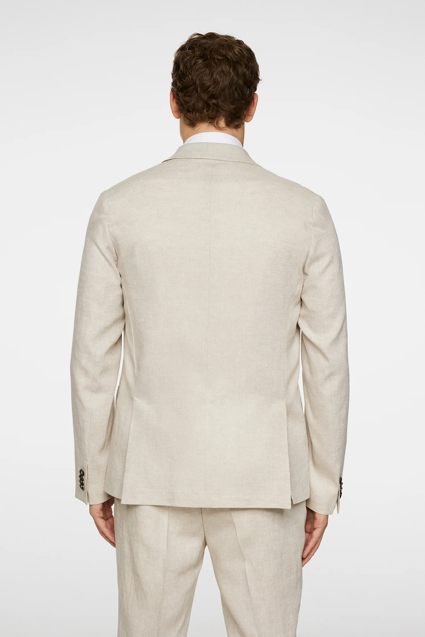 Elton U Super Linen Blazer / Moonbeam - Image 3
