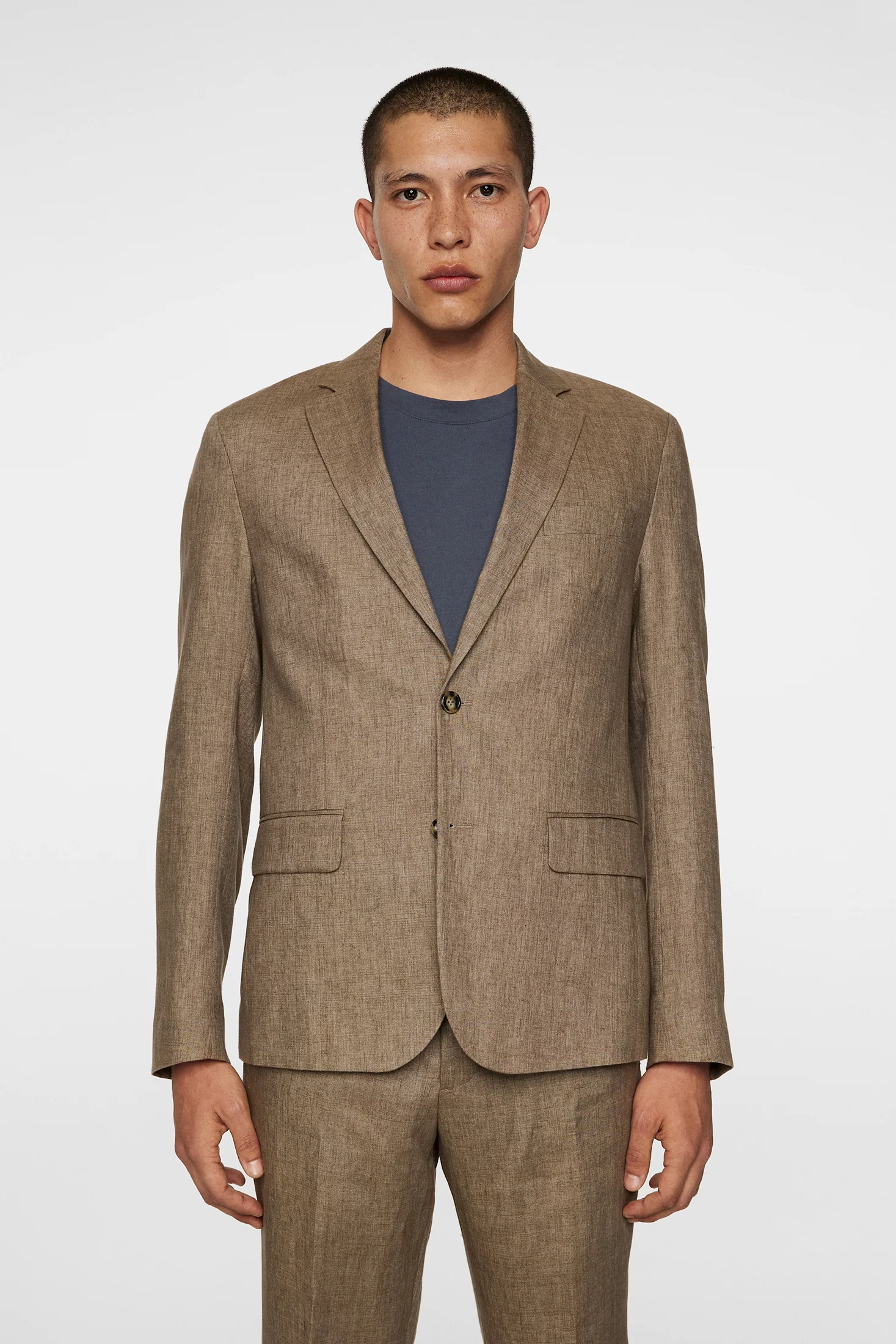Elton U Super Linen Blazer / Sepia Tint - Image 2