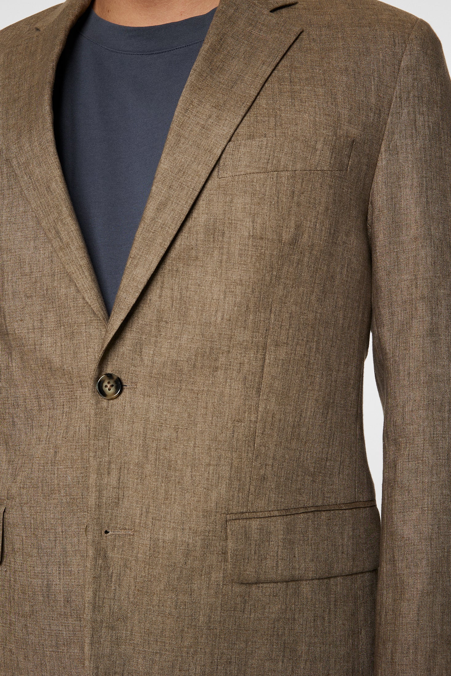 Elton U Super Linen Blazer / Sepia Tint - Image 6