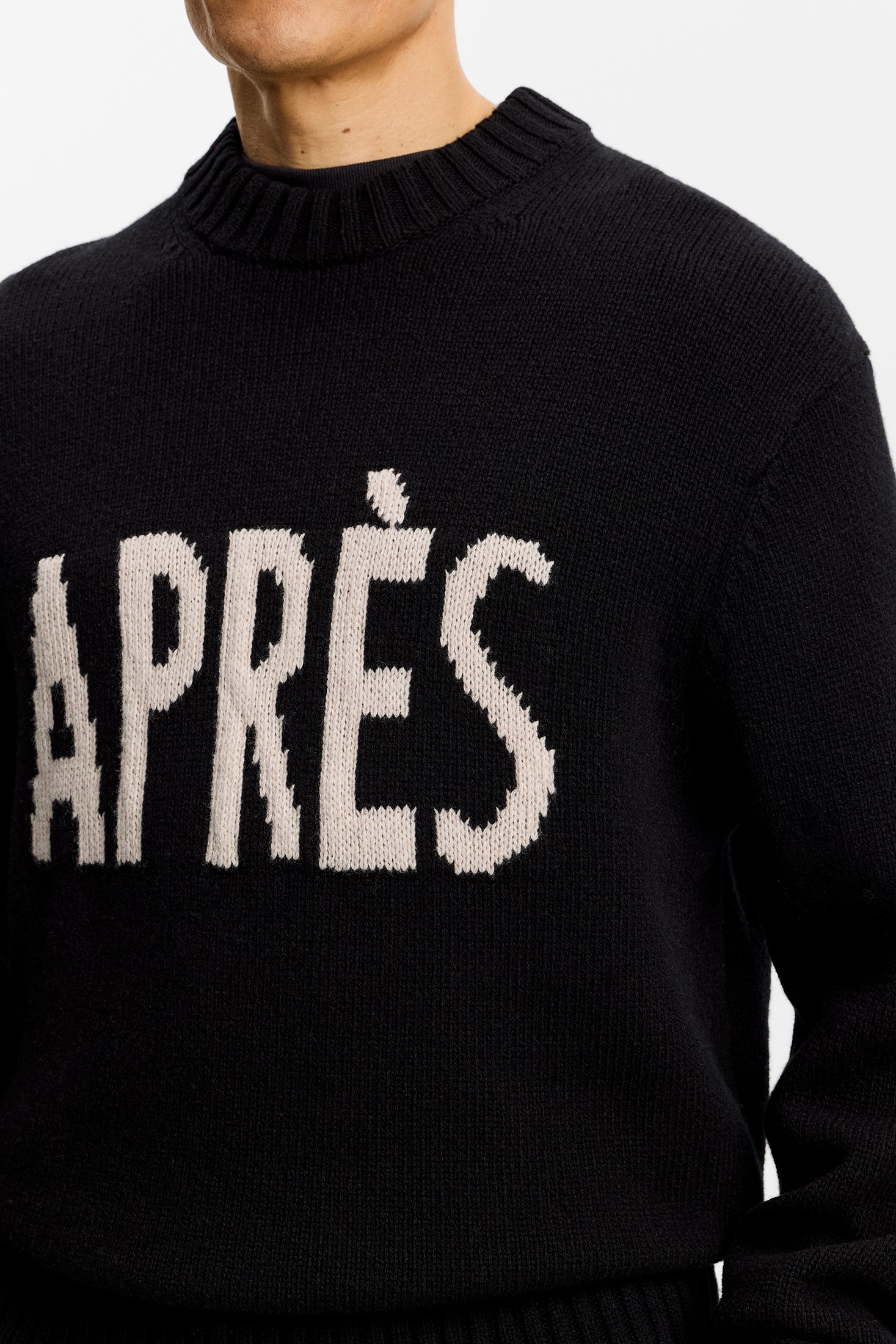 Fabian Graphic Knit Sweater / Black - Image 5
