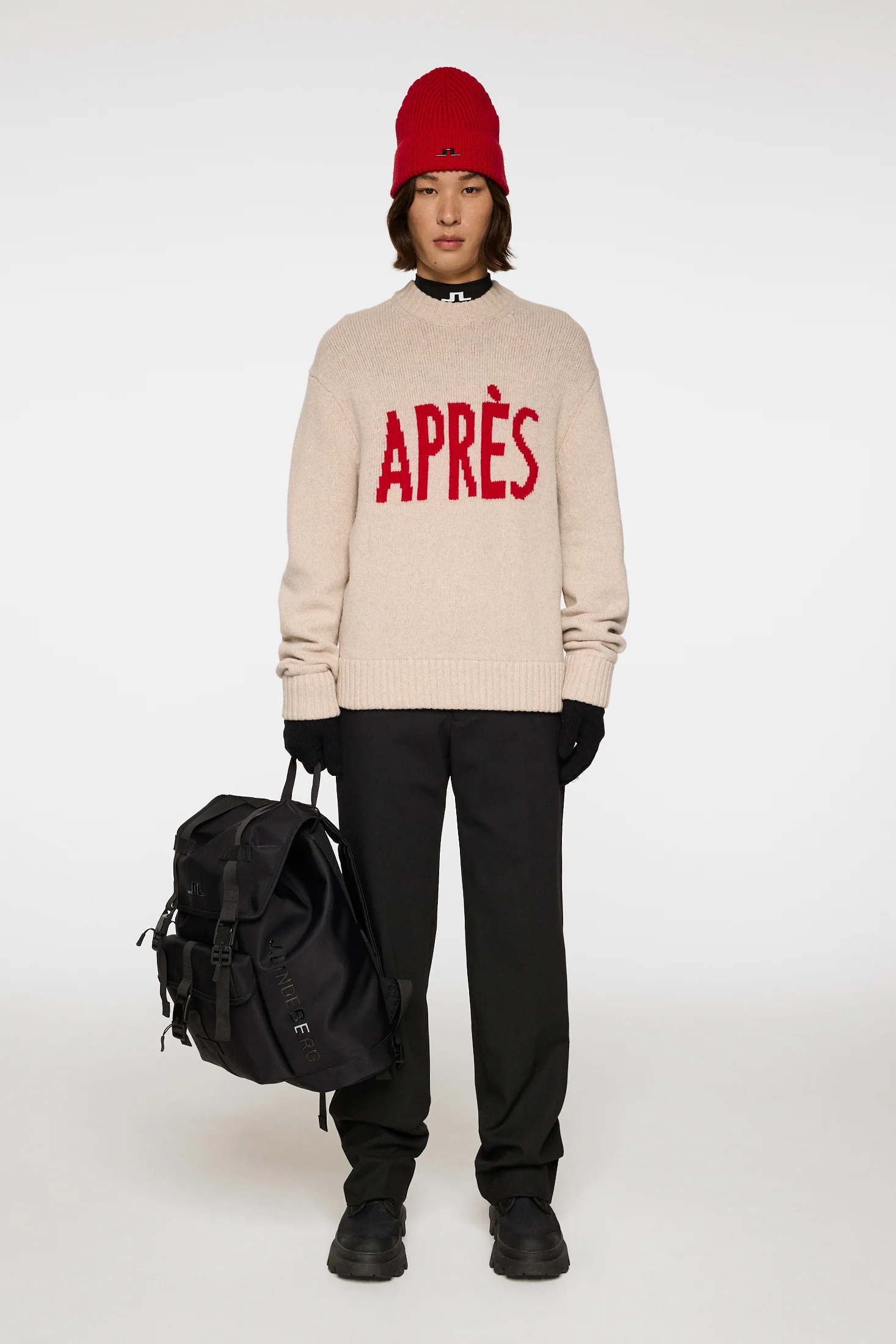 Fabian Graphic Knit Sweater / Moonbeam - Image 4