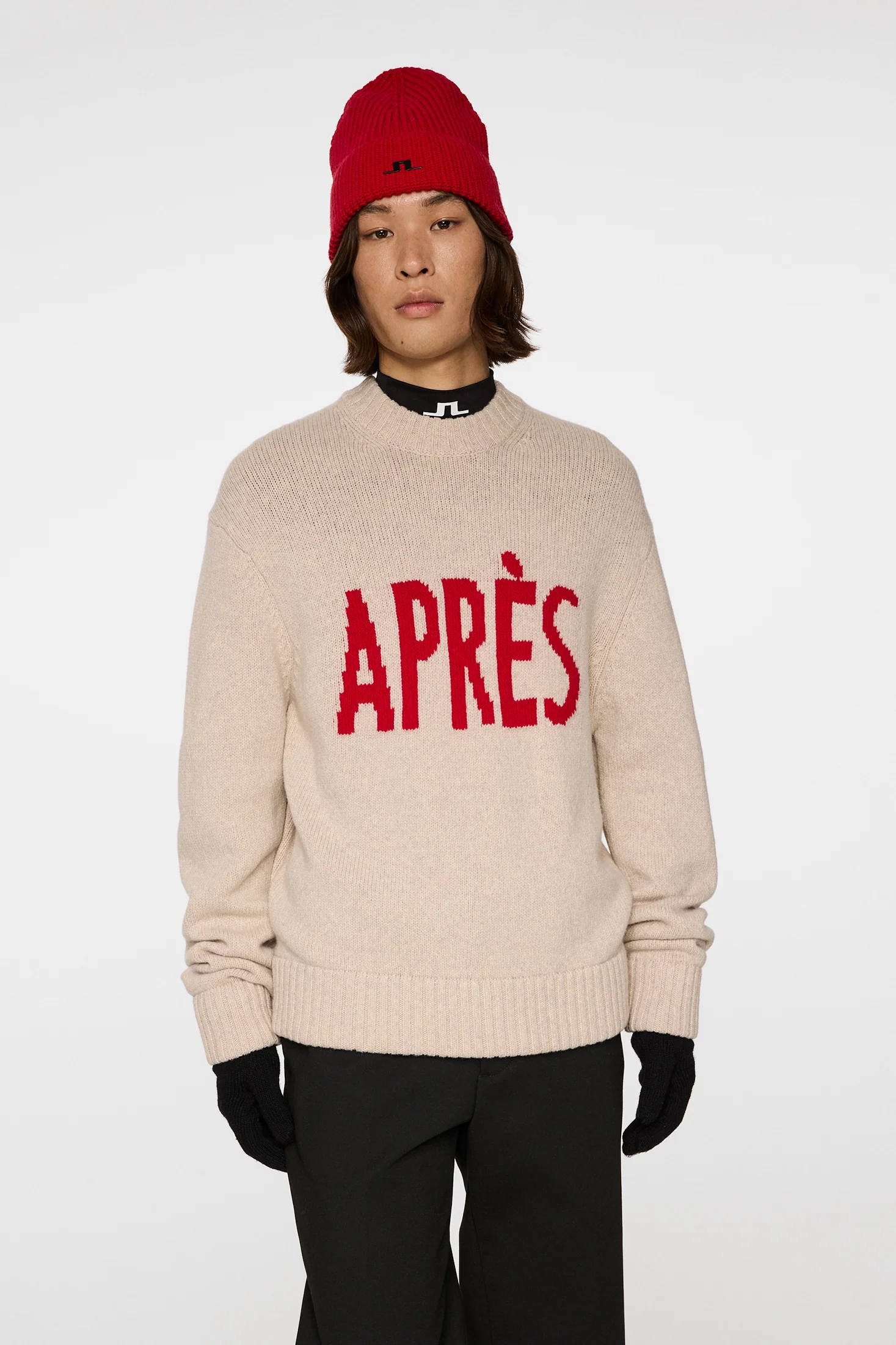 Fabian Graphic Knit Sweater / Moonbeam - Image 5