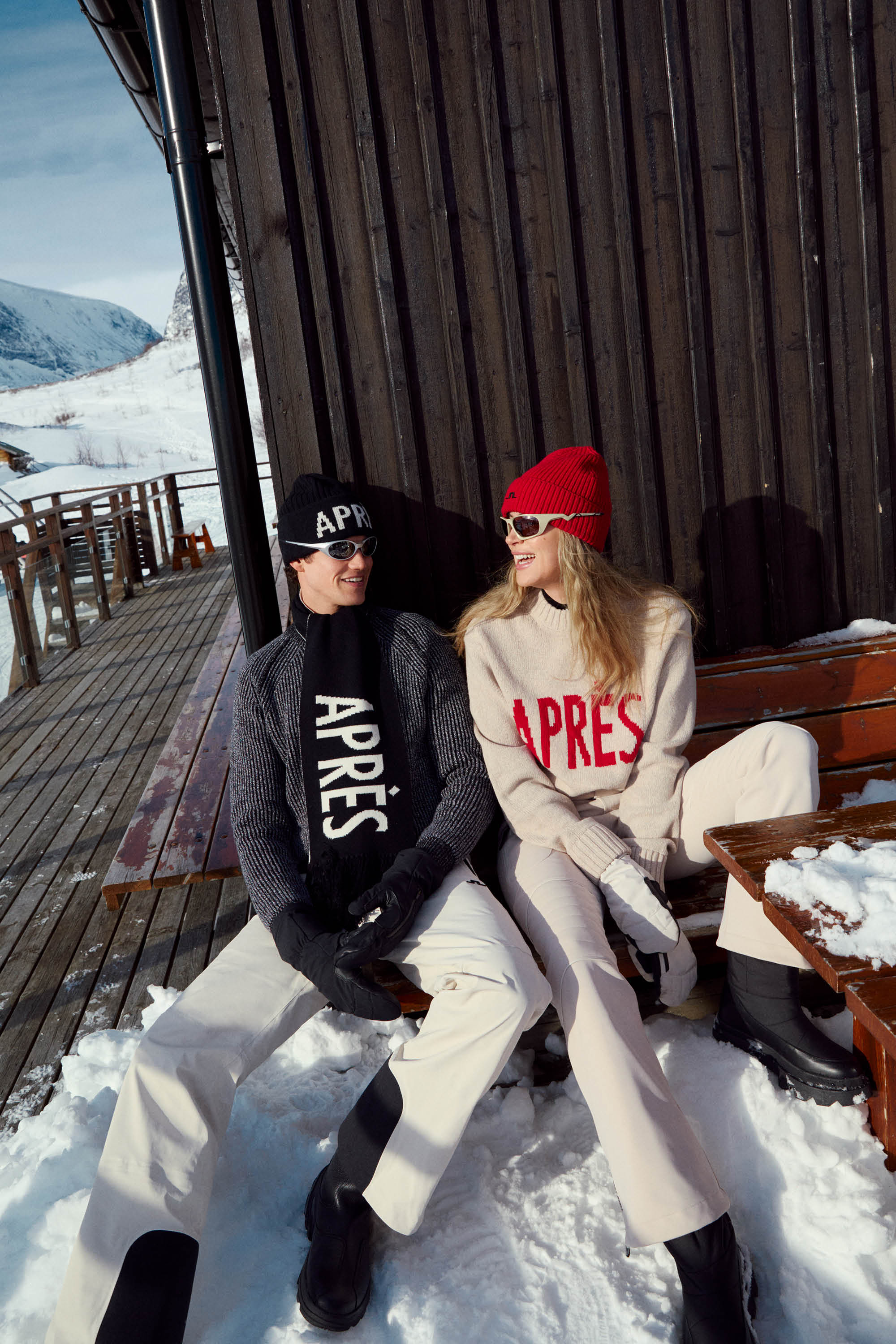 Fabian Graphic Knit Sweater / Moonbeam - Image 7