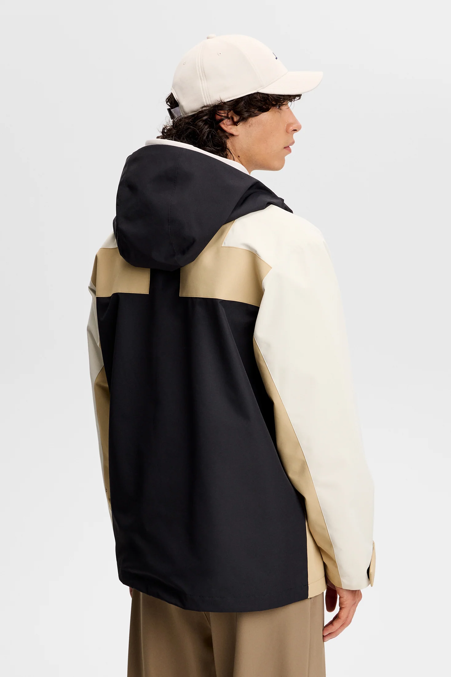 Fabio color block jkt / Black - Image 4