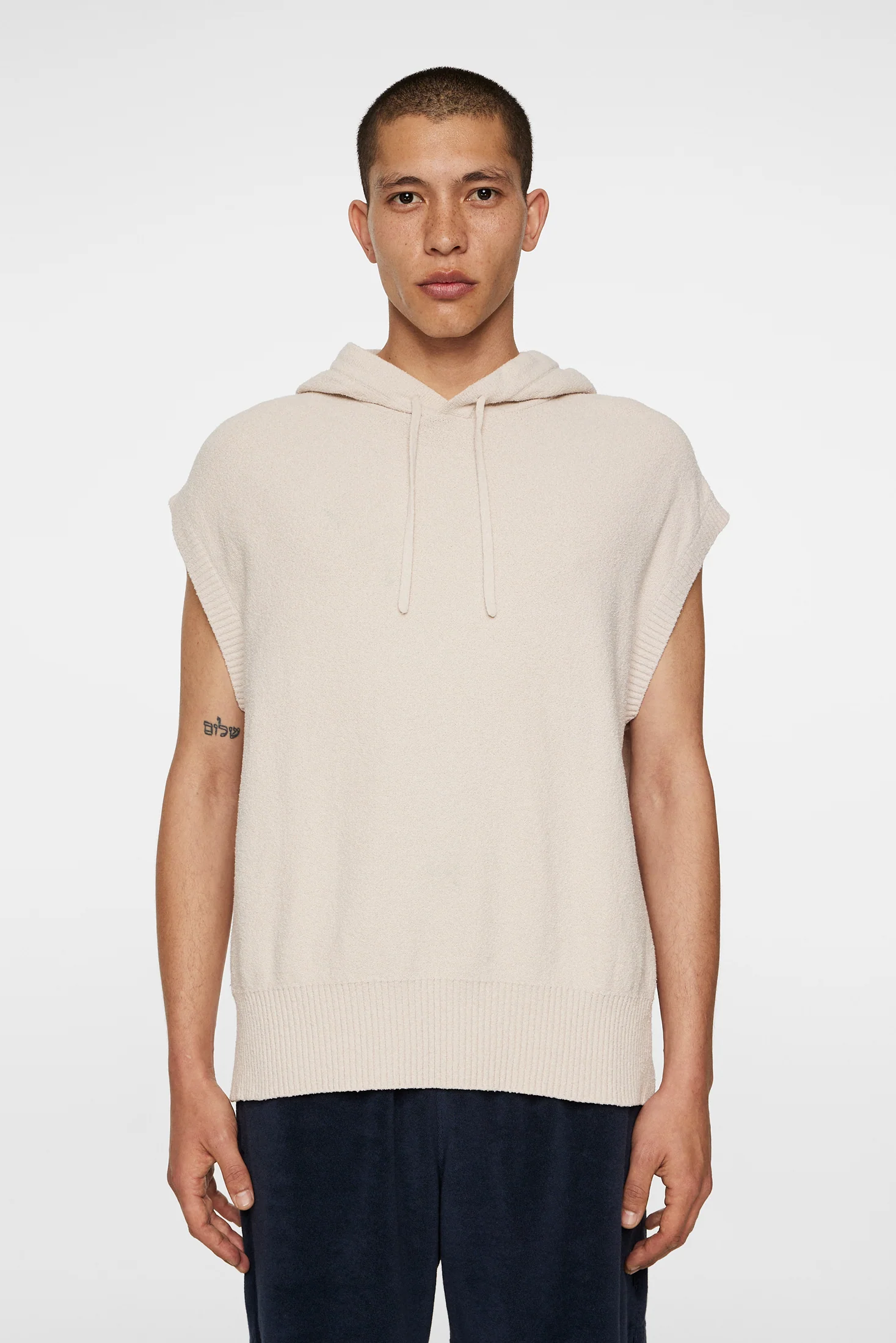 Finley Hooded Knit Vest / Moonbeam - Image 3