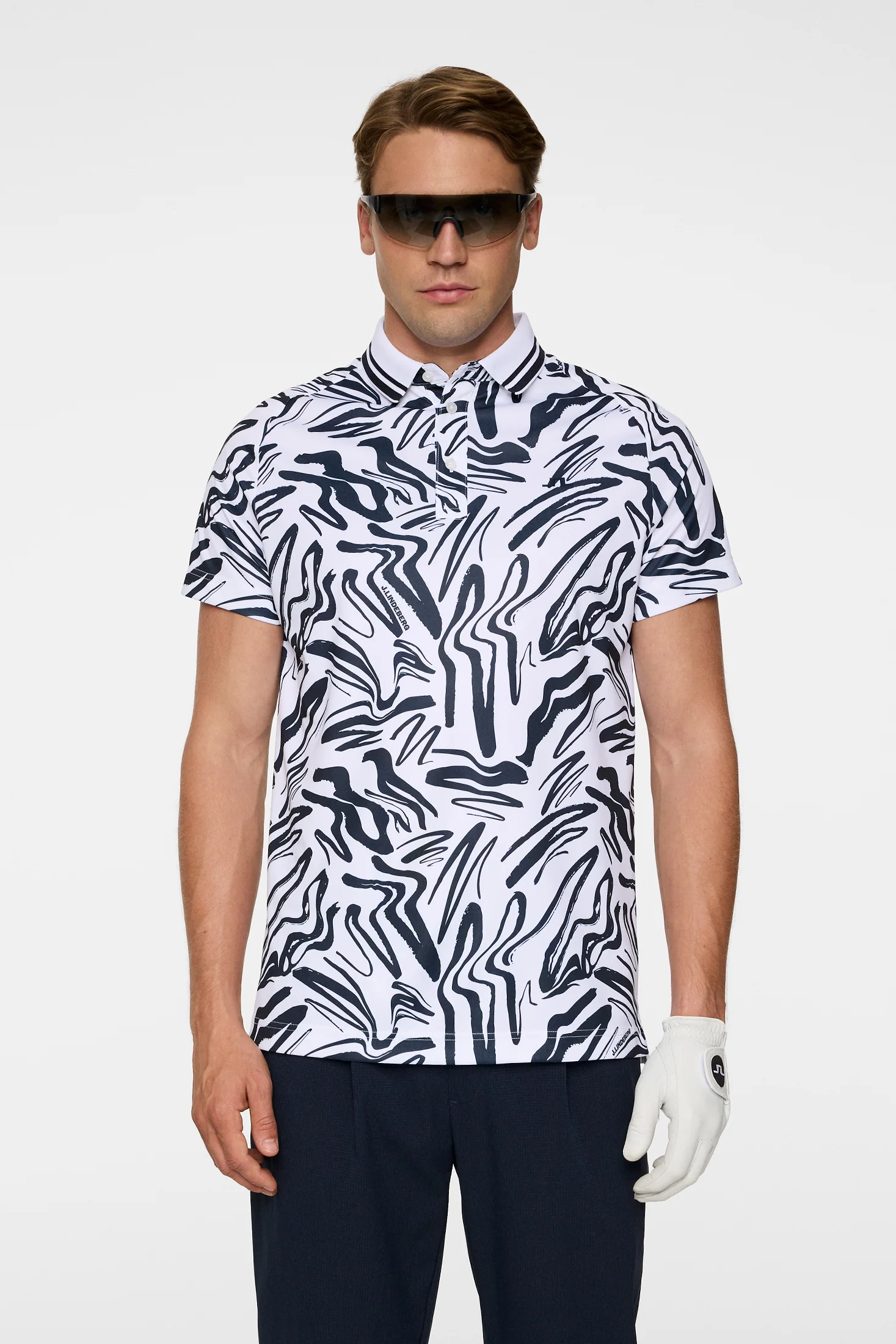 George Print Polo / Scribble JL Navy - Image 2